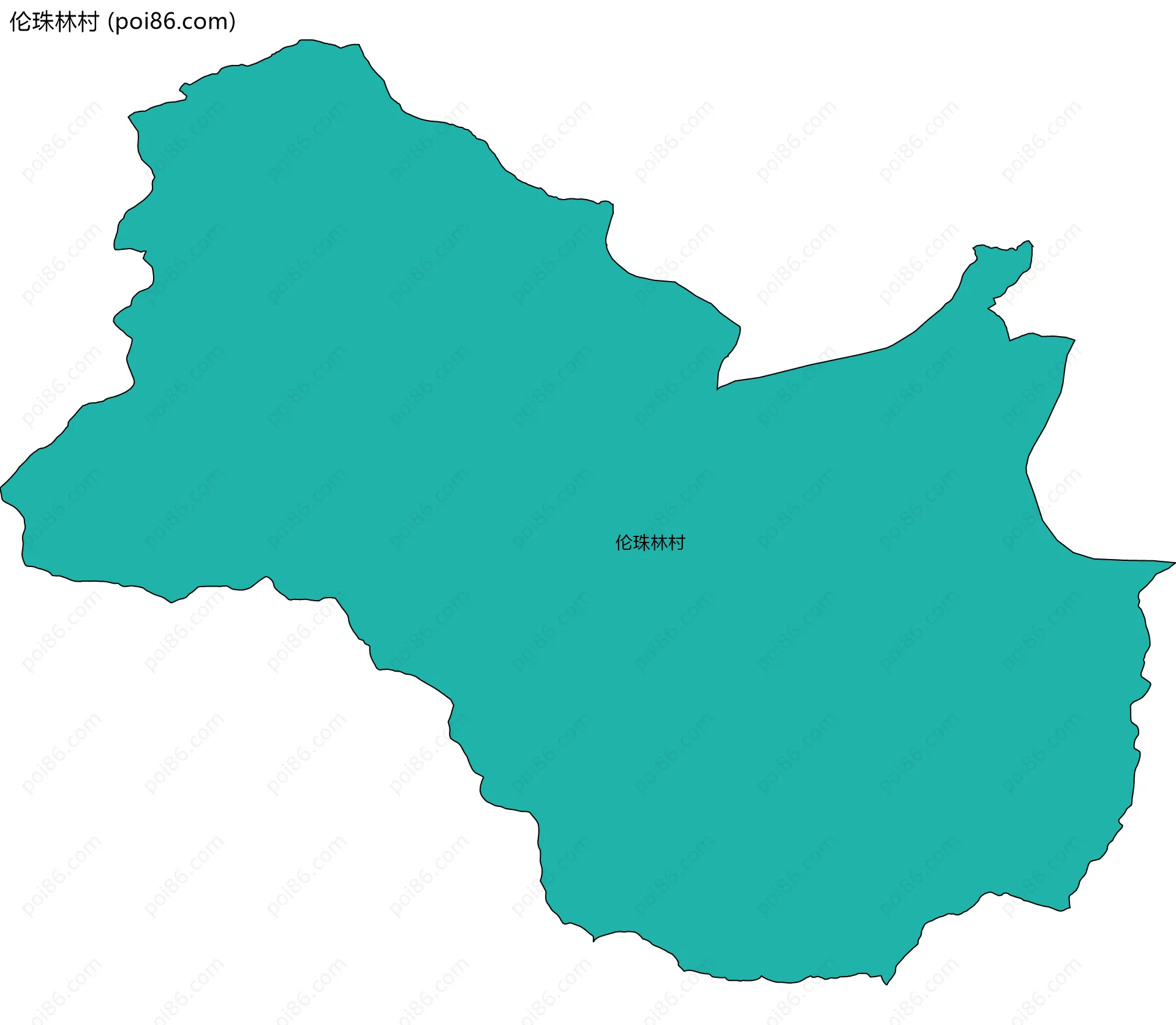 伦珠林村边界地图