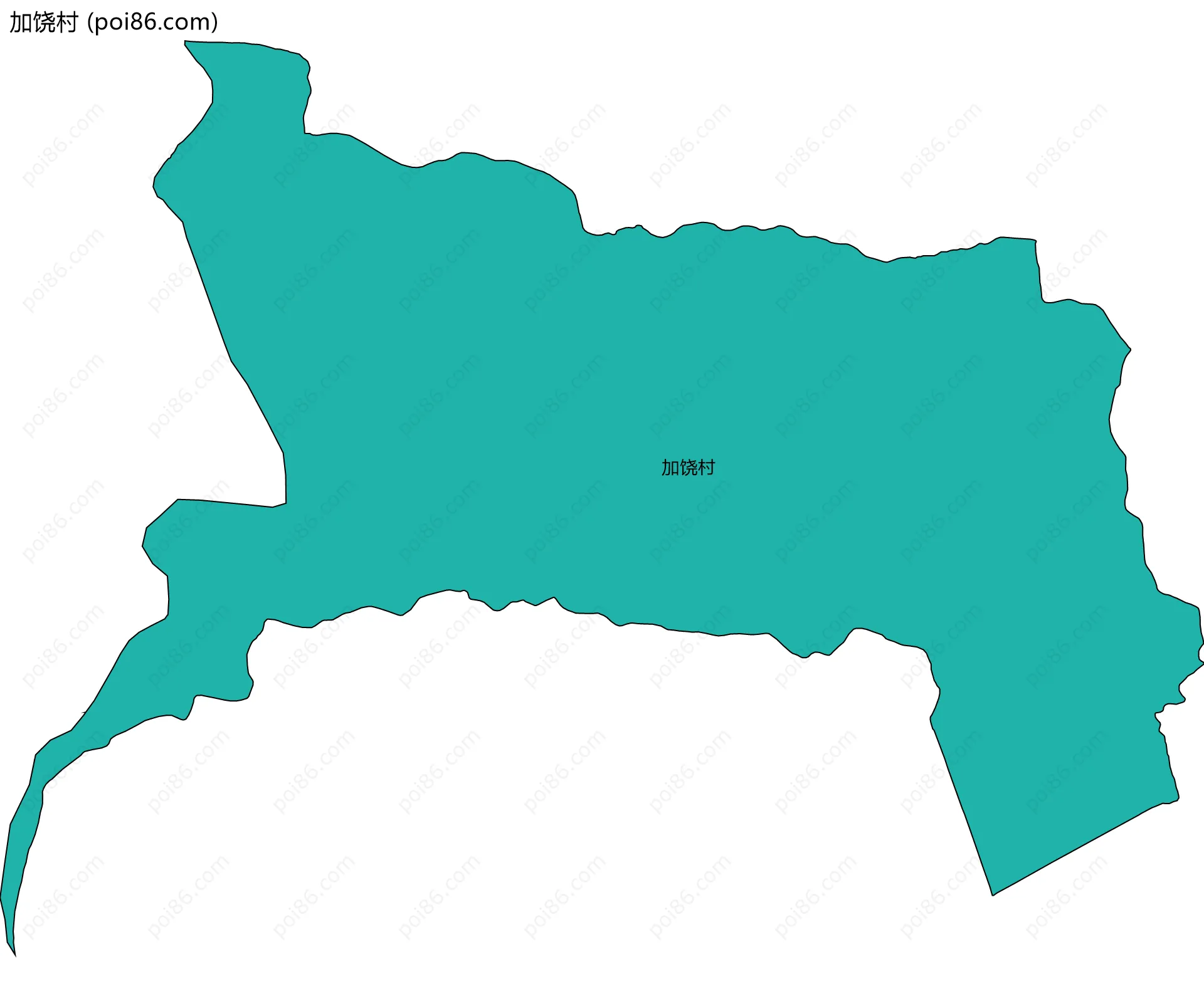 加饶村边界地图