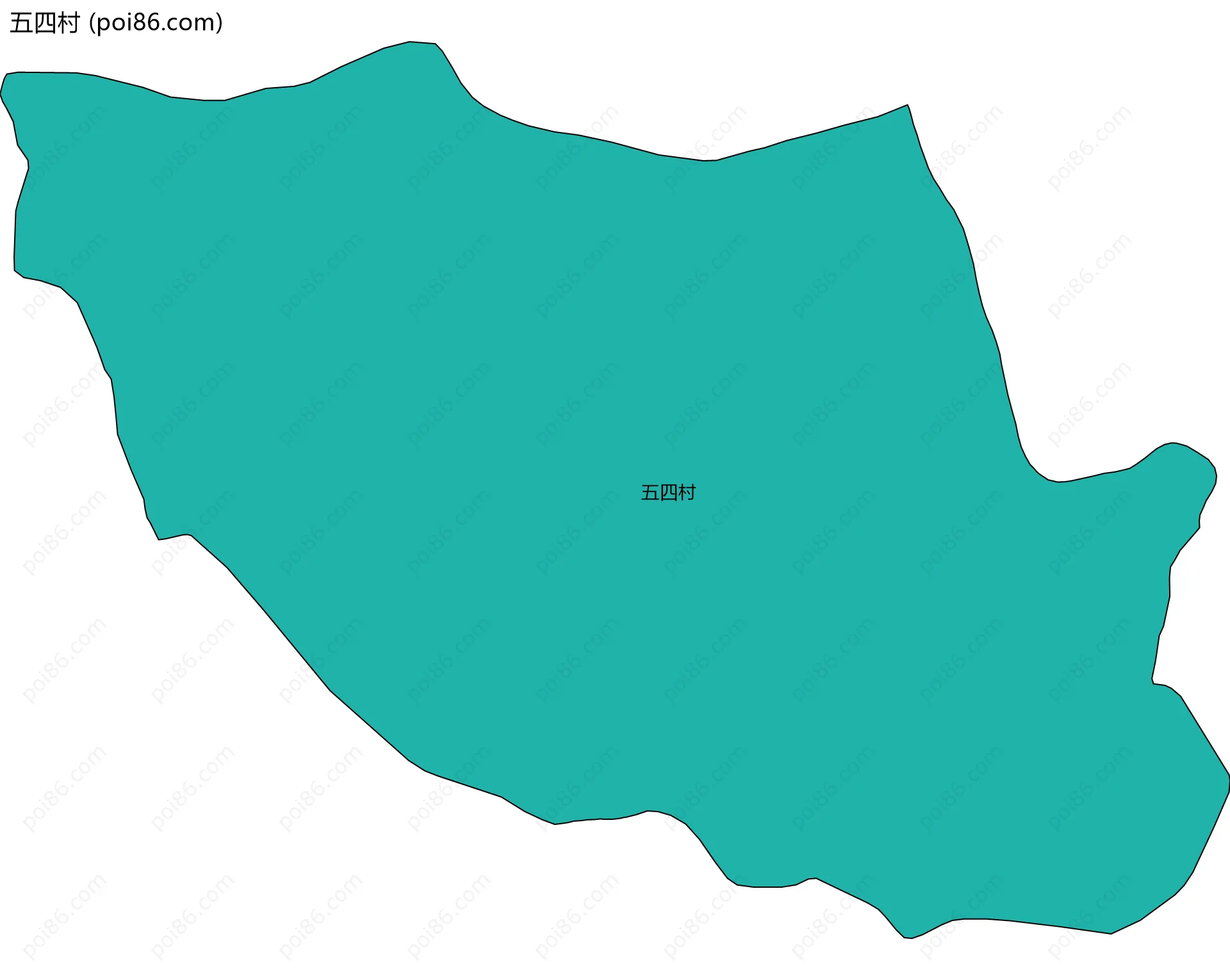 五四村边界地图