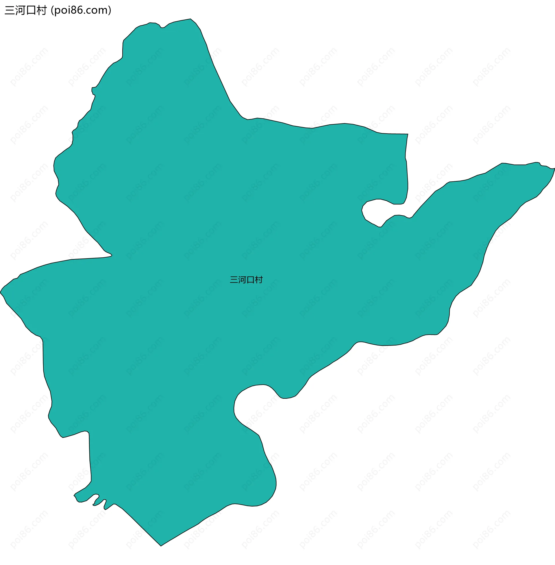 三河口村边界地图