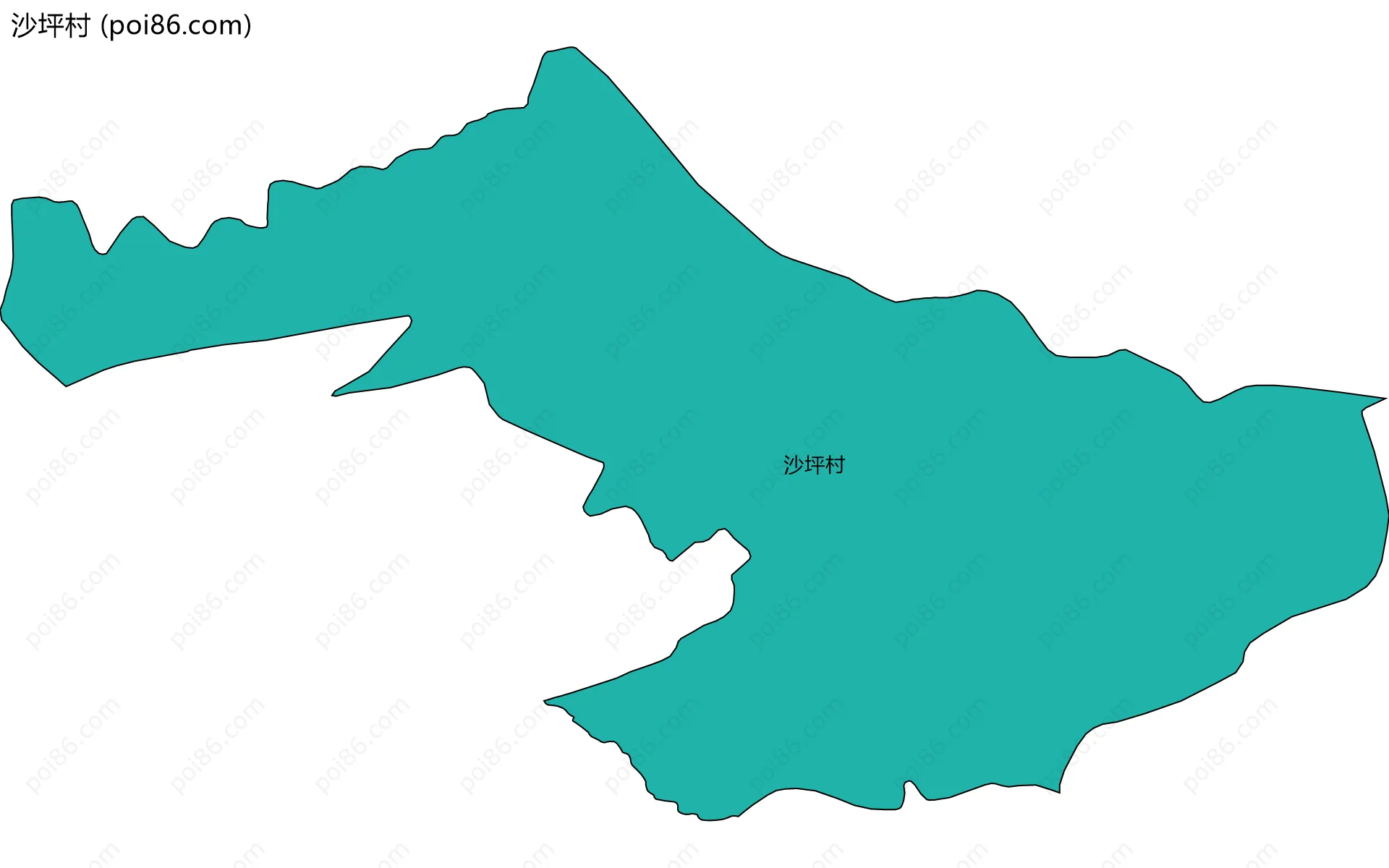 沙坪村边界地图