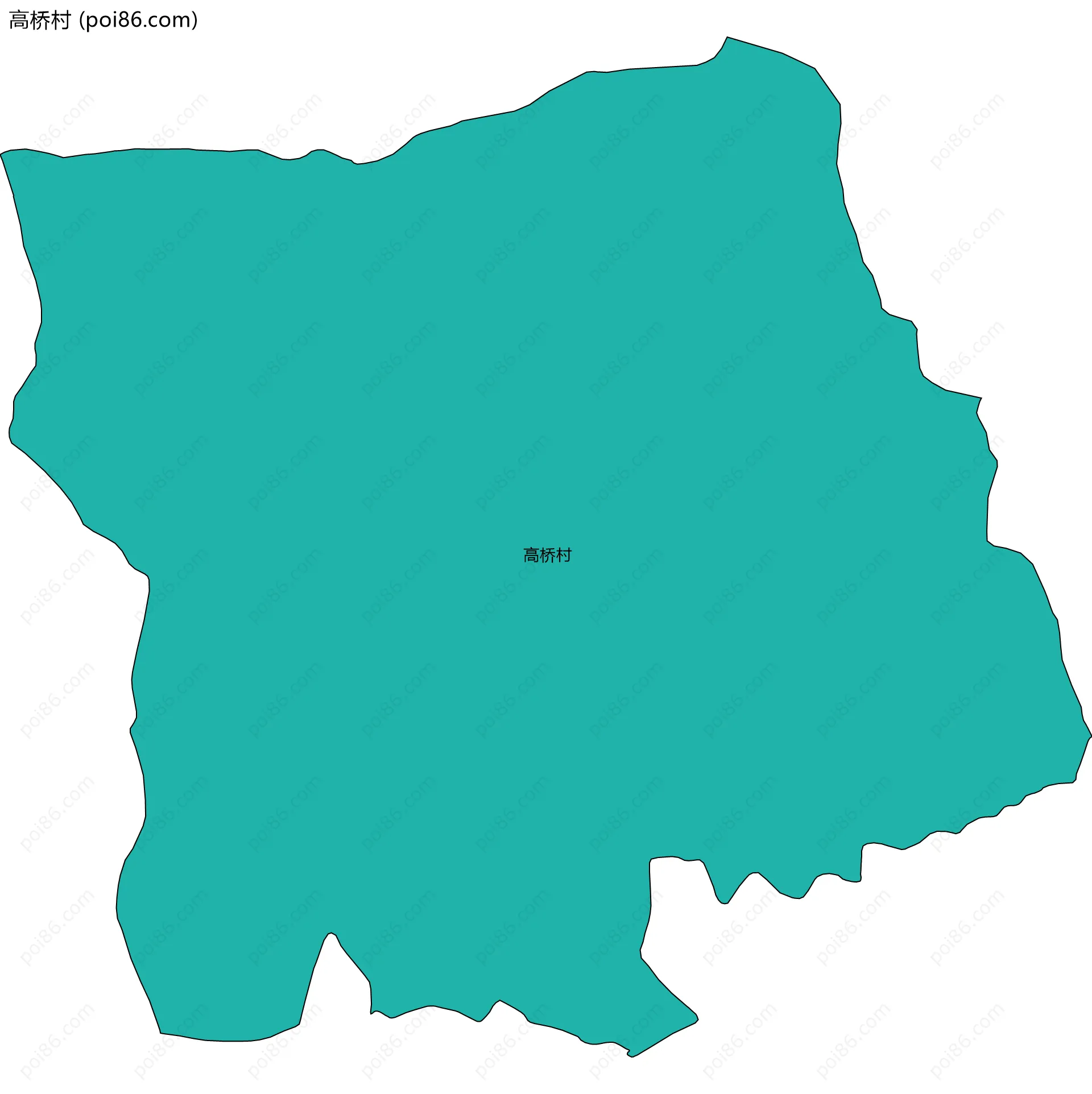 高桥村边界地图