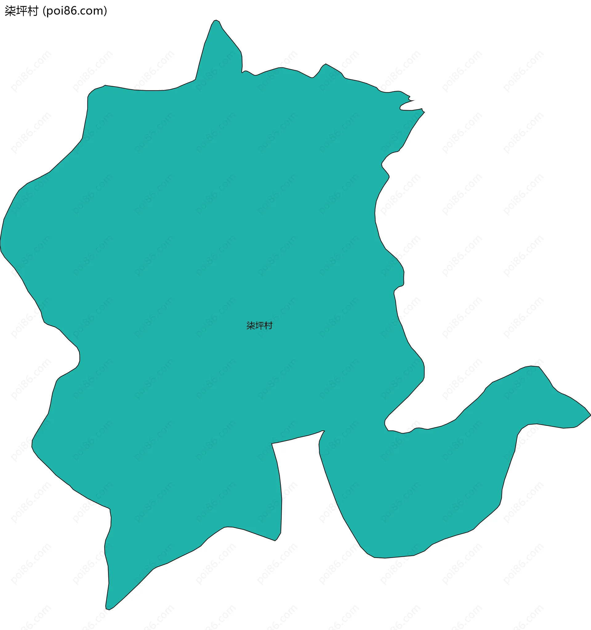 柒坪村边界地图