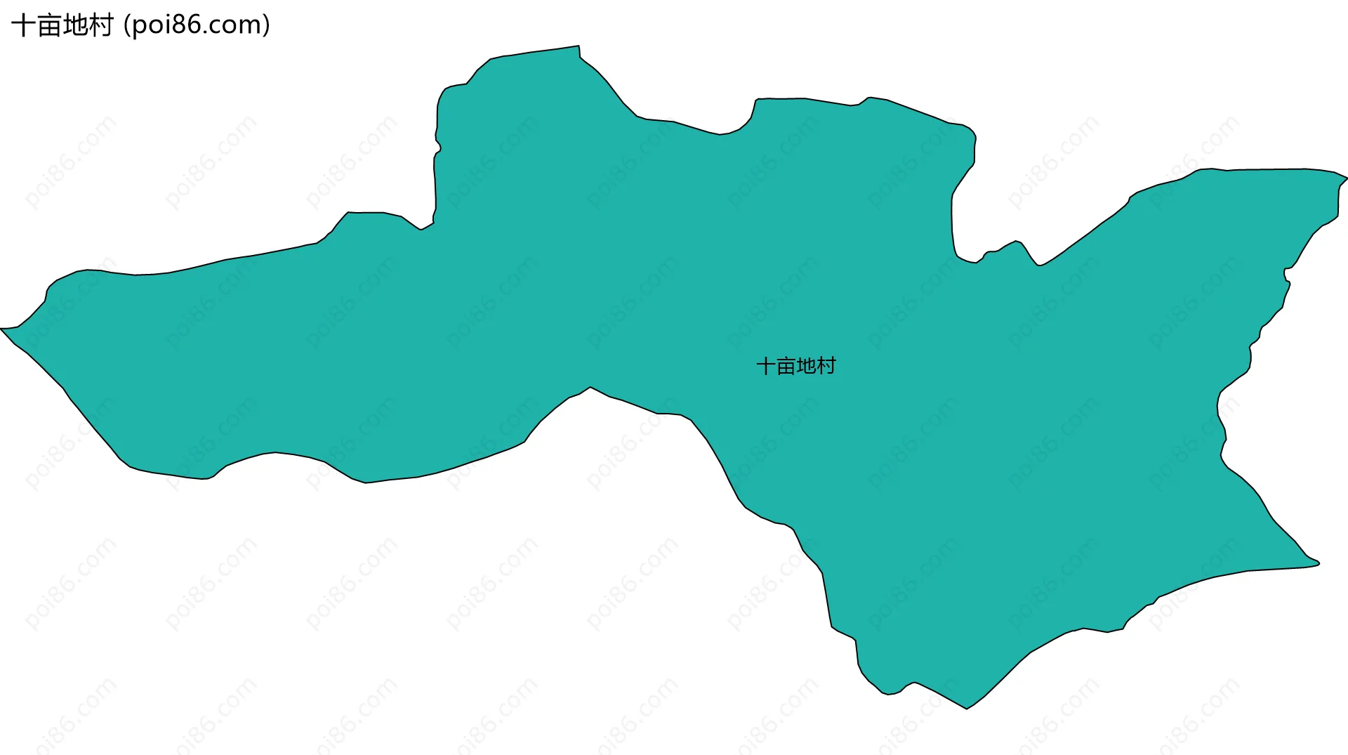 十亩地村边界地图