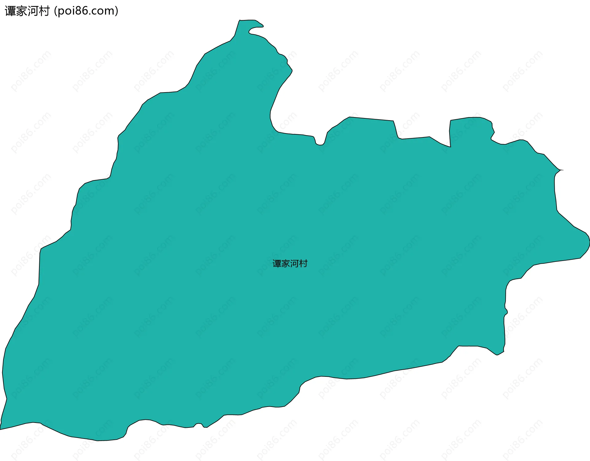 谭家河村边界地图