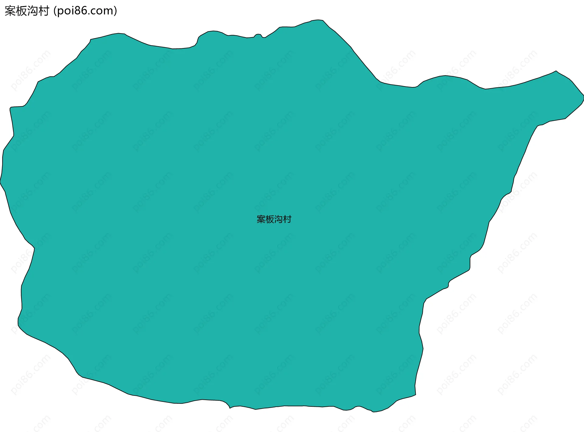 案板沟村边界地图