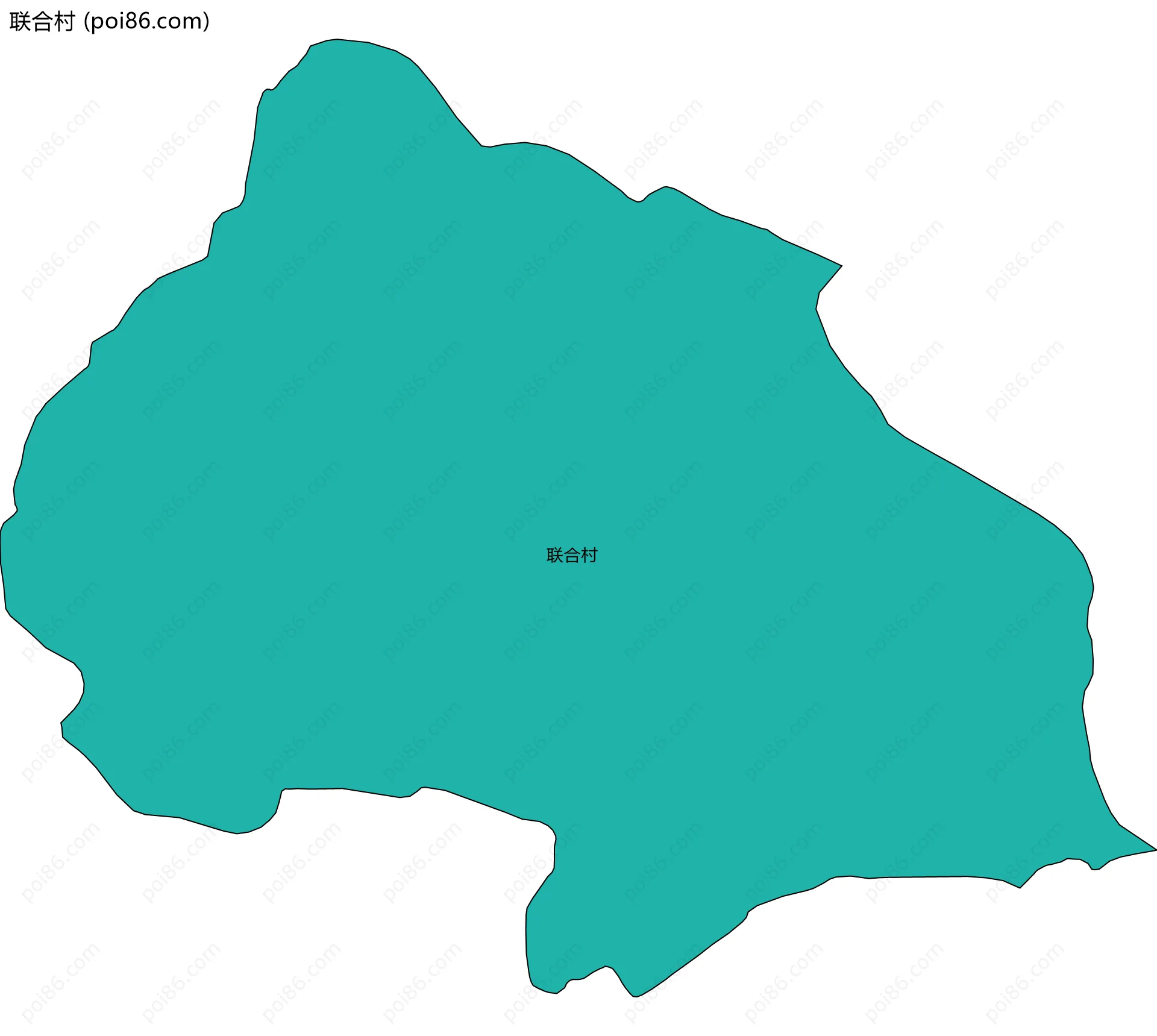 联合村边界地图