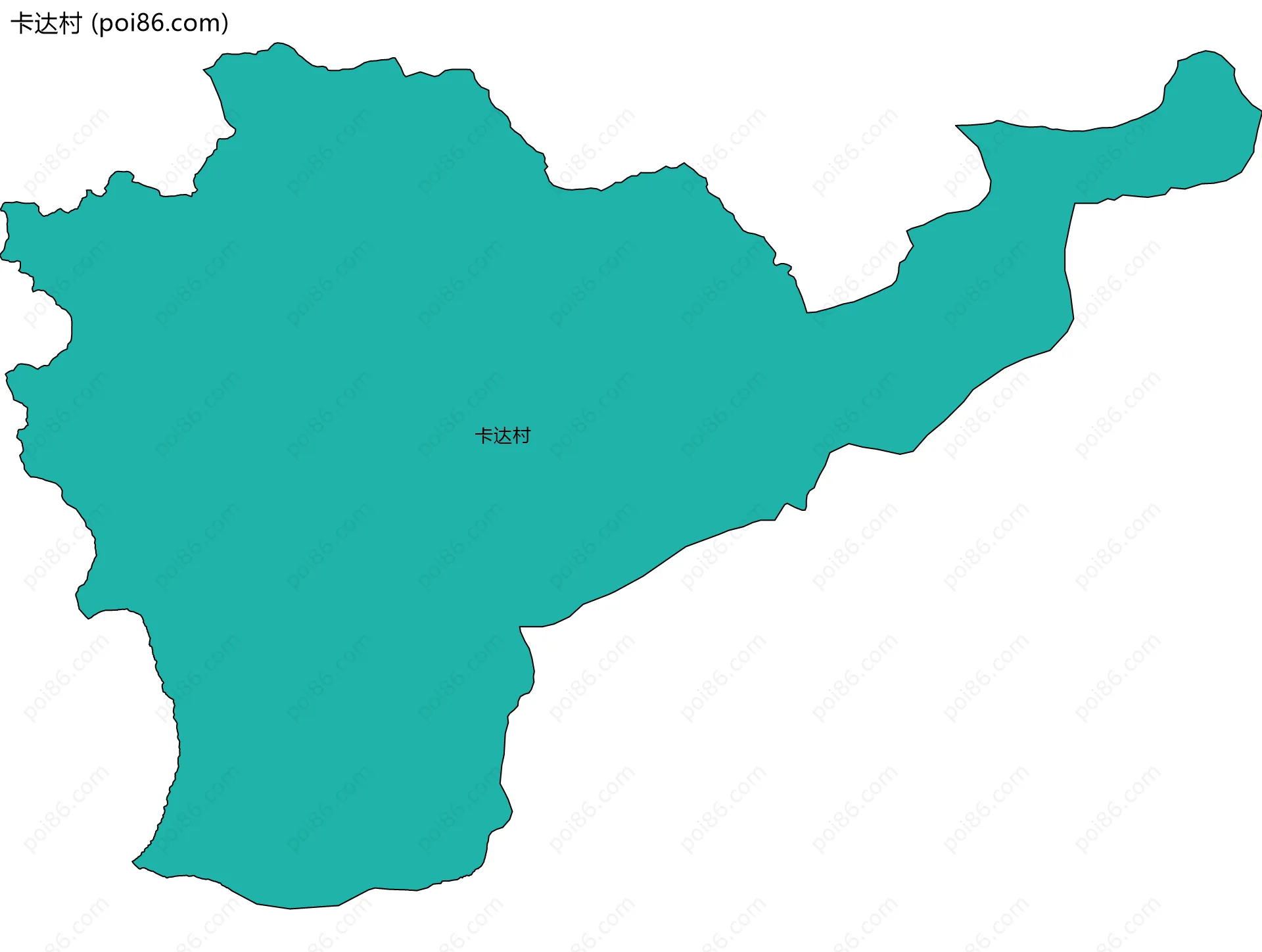 卡达村边界地图