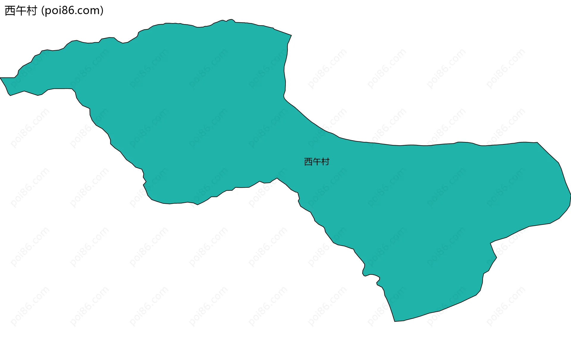 西午村边界地图