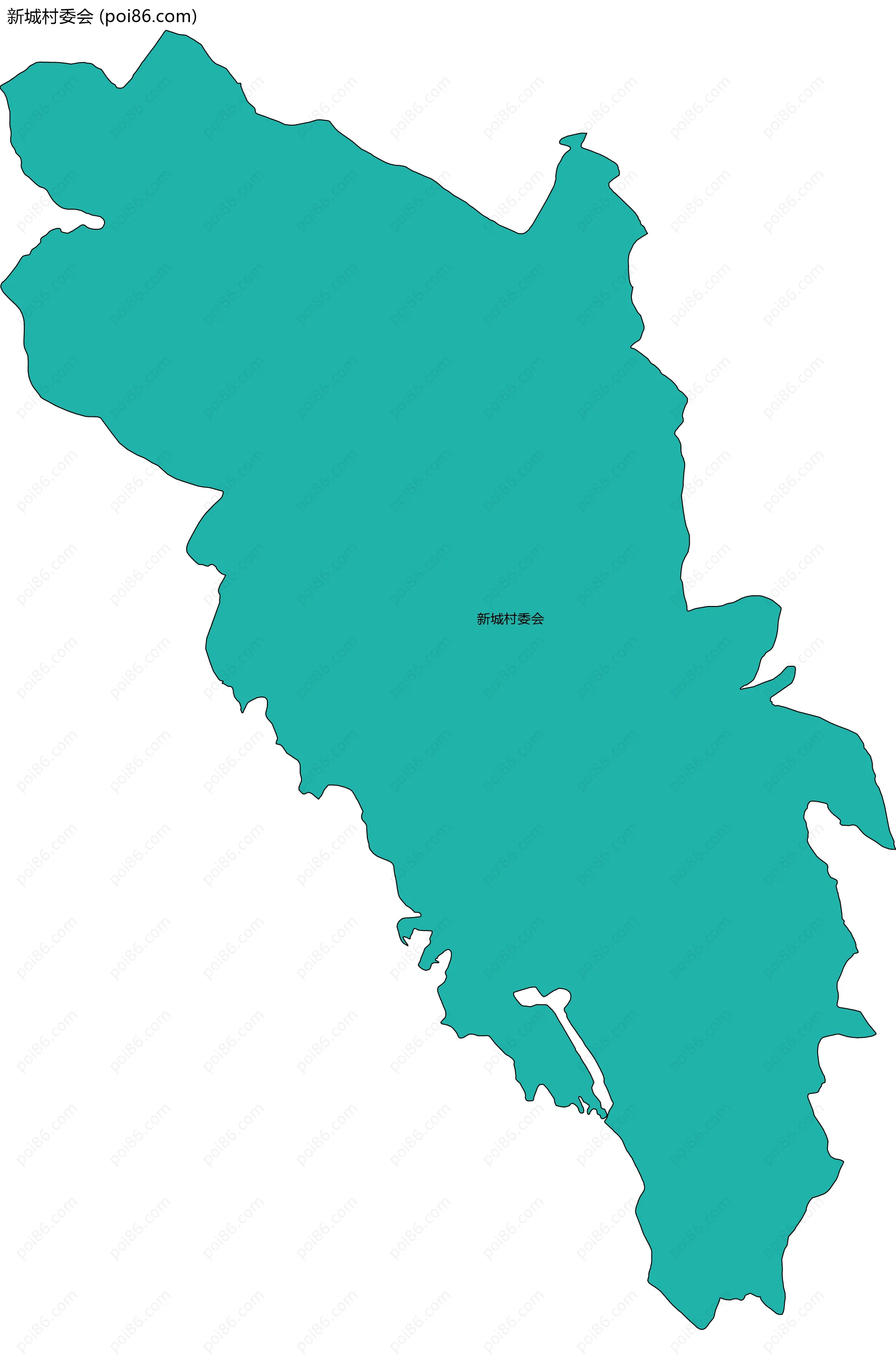 新城村委会边界地图