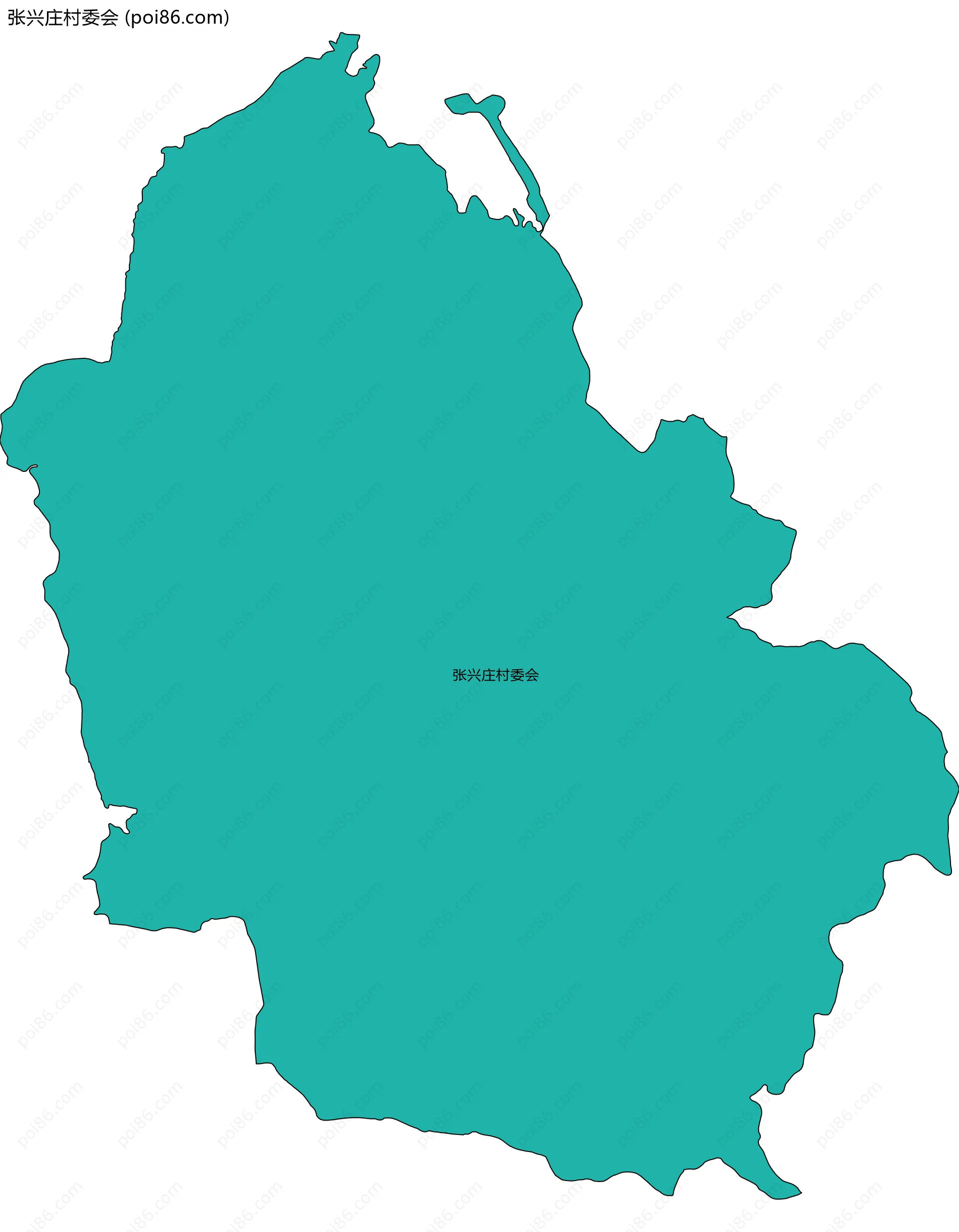 张兴庄村委会边界地图