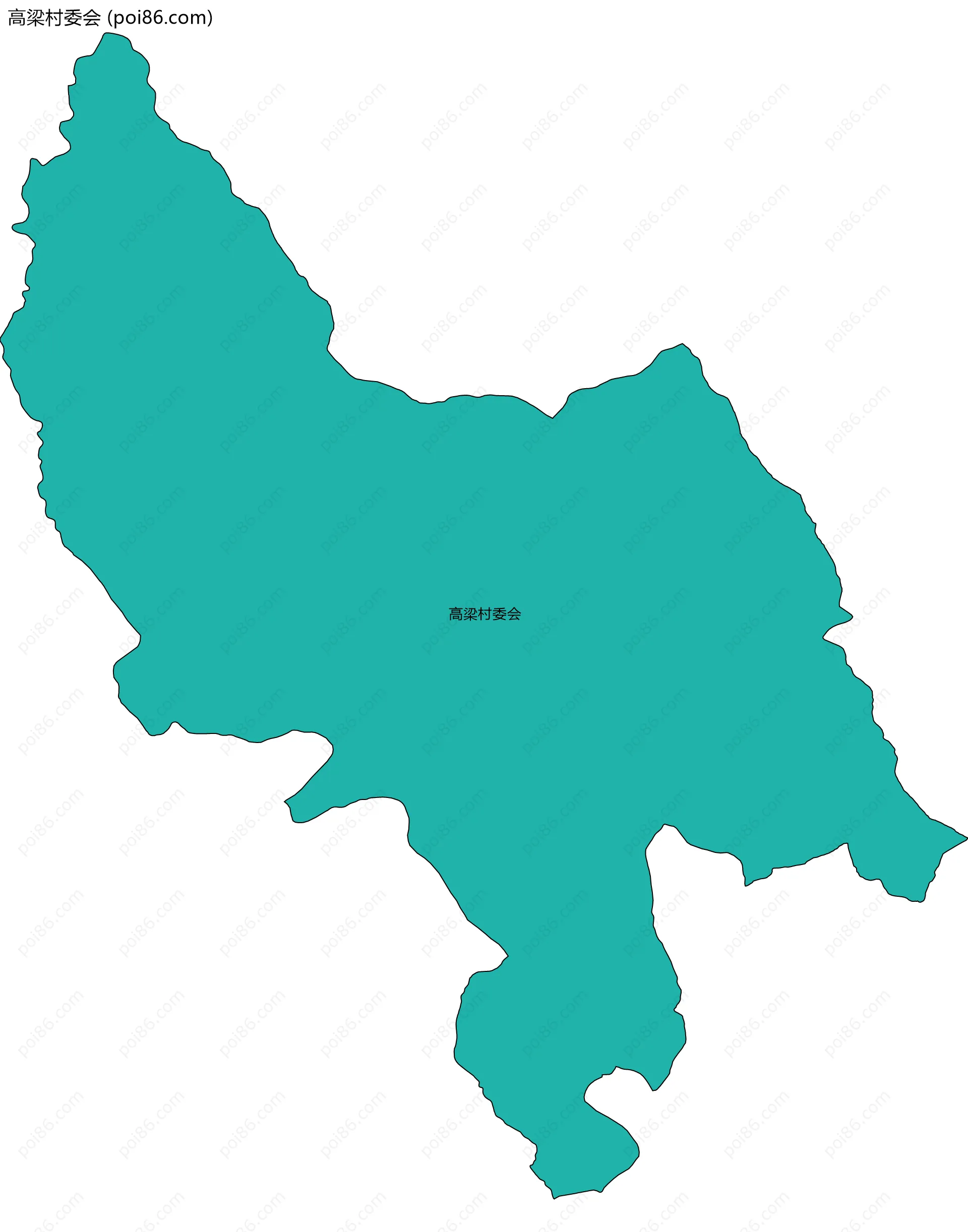 高梁村委会边界地图