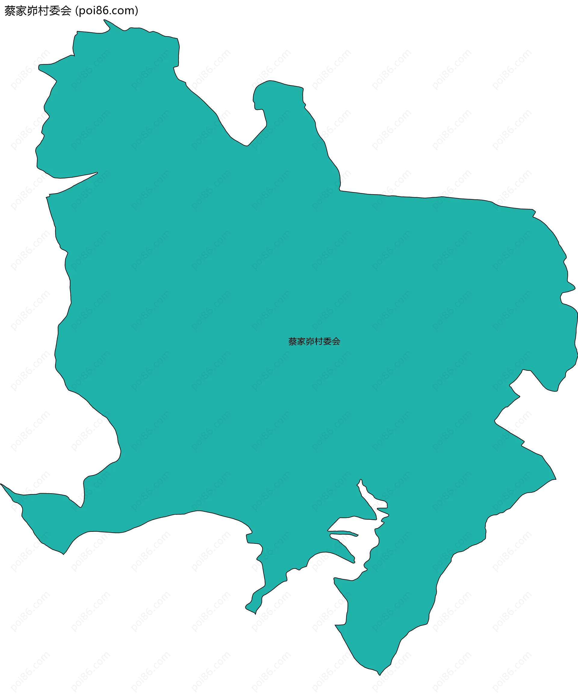 蔡家峁村委会边界地图