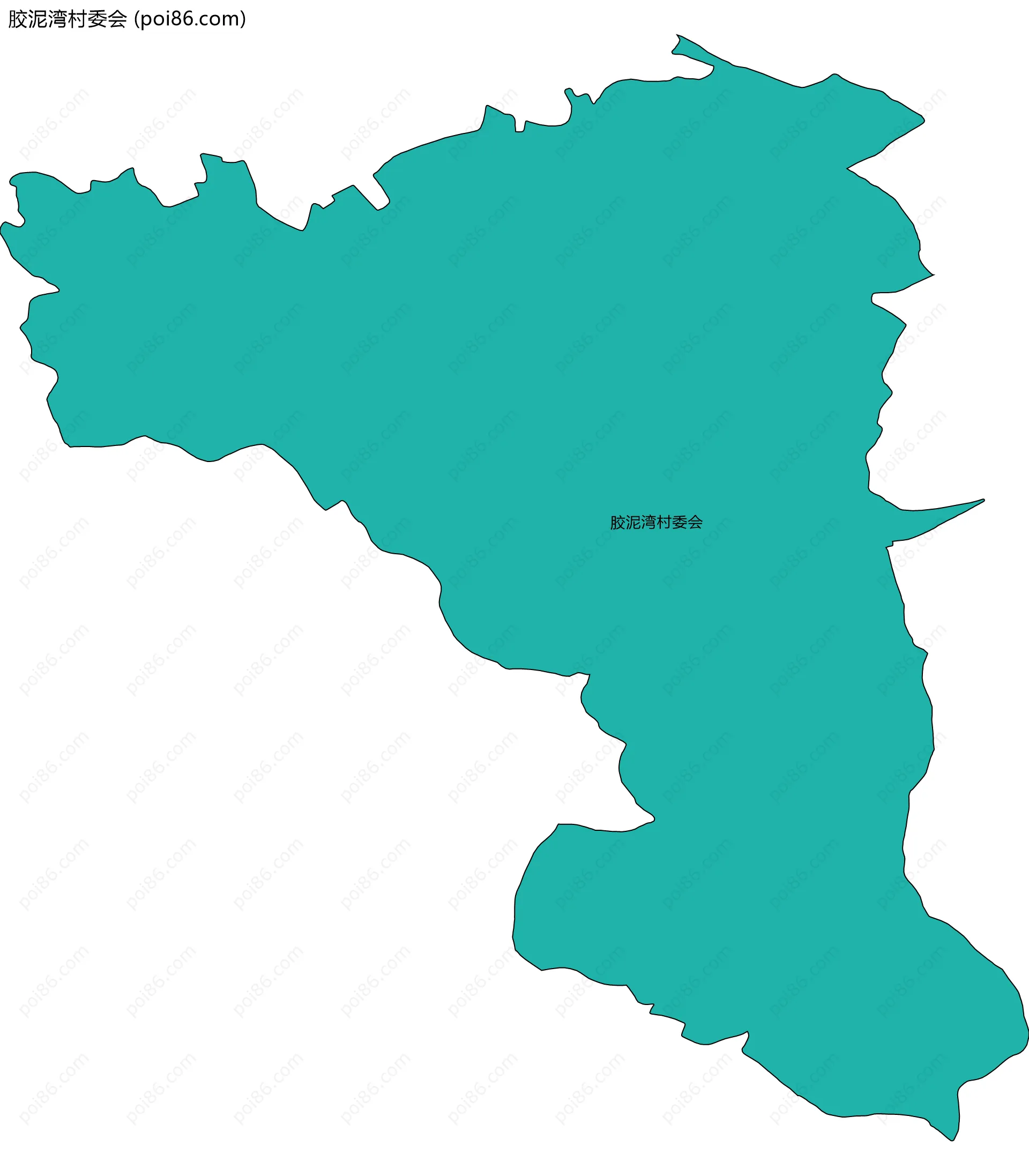 胶泥湾村委会边界地图