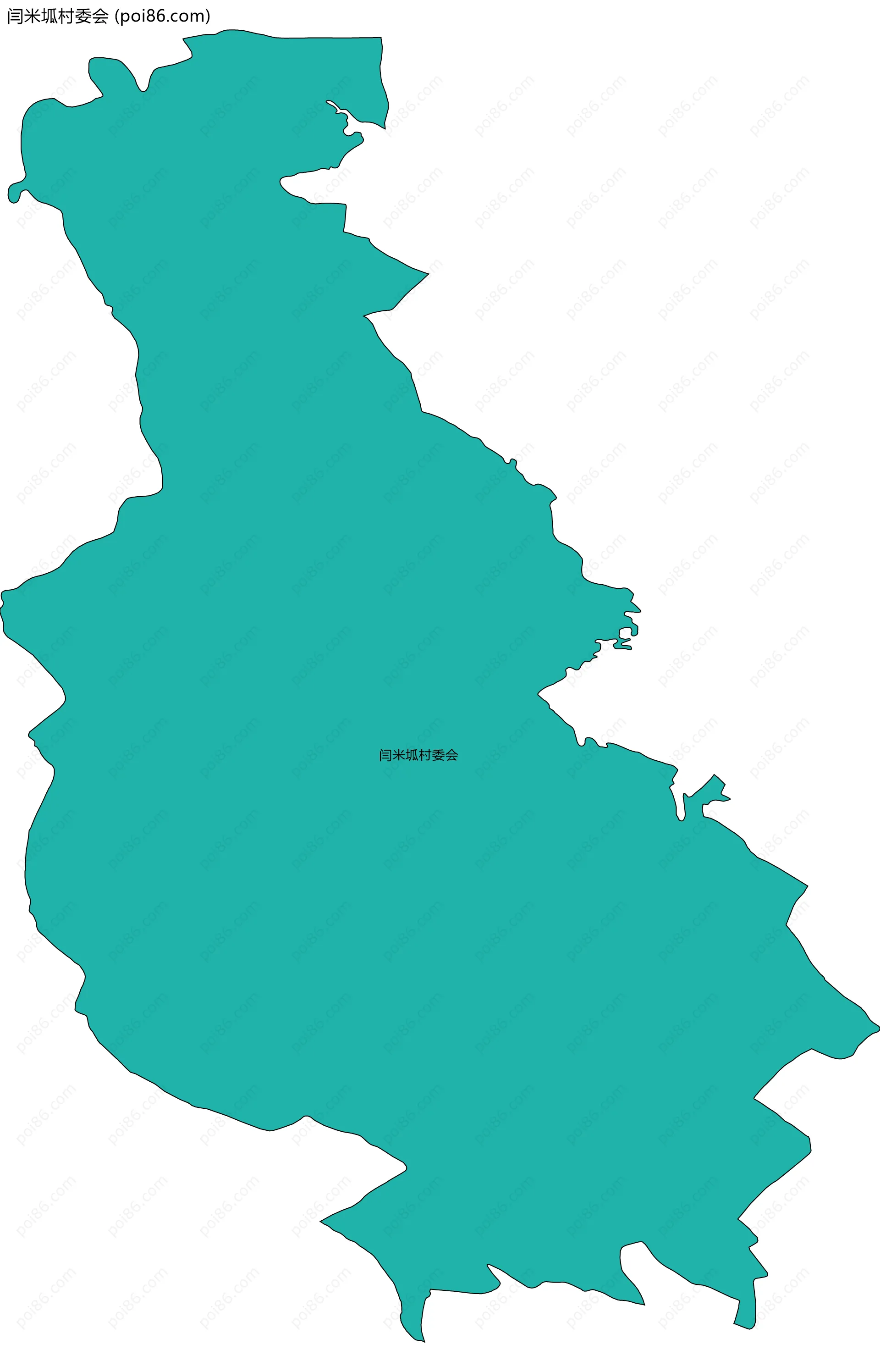 闫米坬村委会边界地图