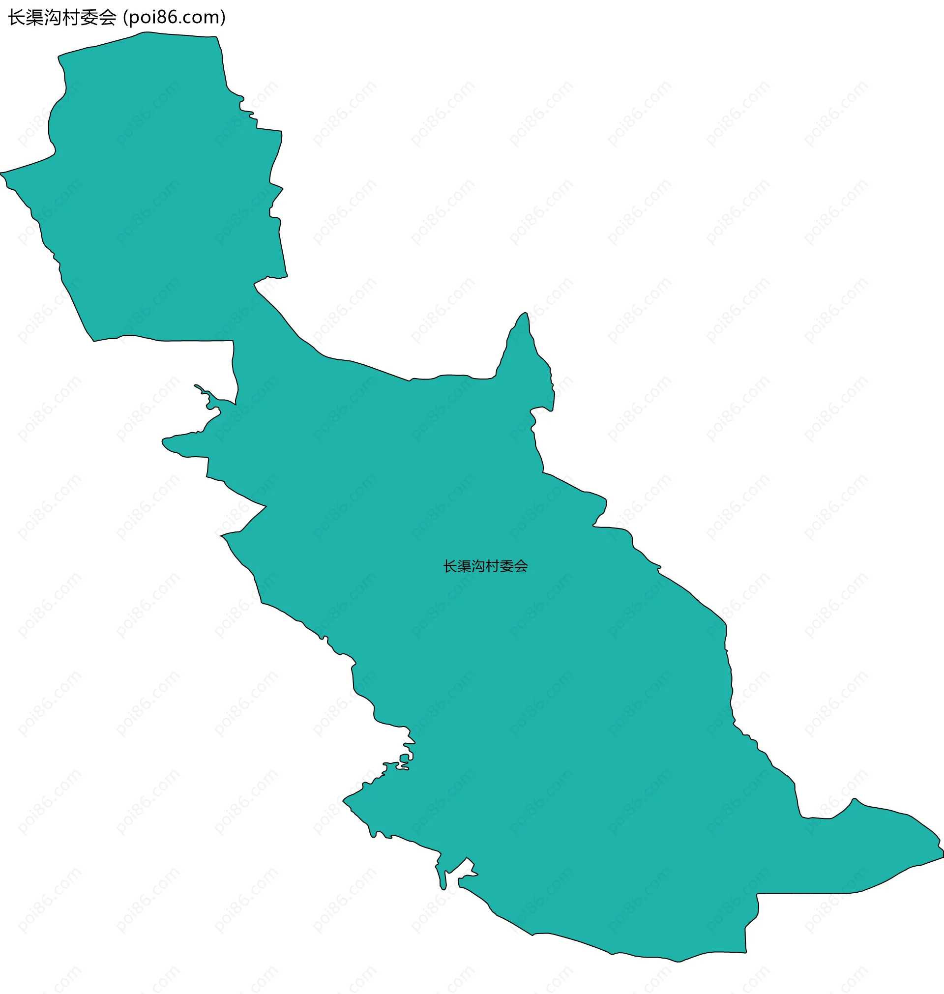 长渠沟村委会边界地图