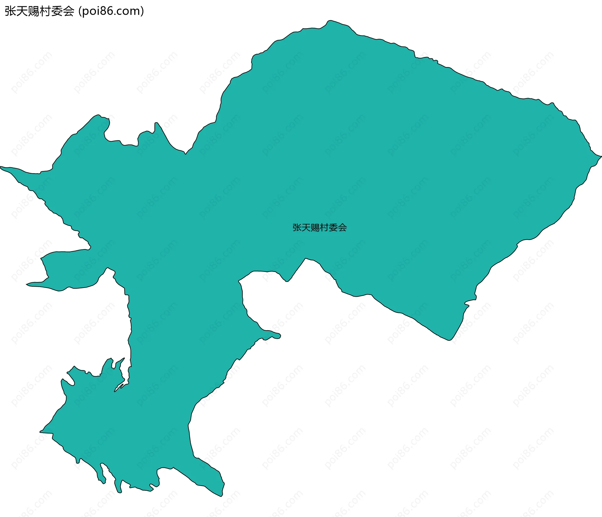张天赐村委会边界地图