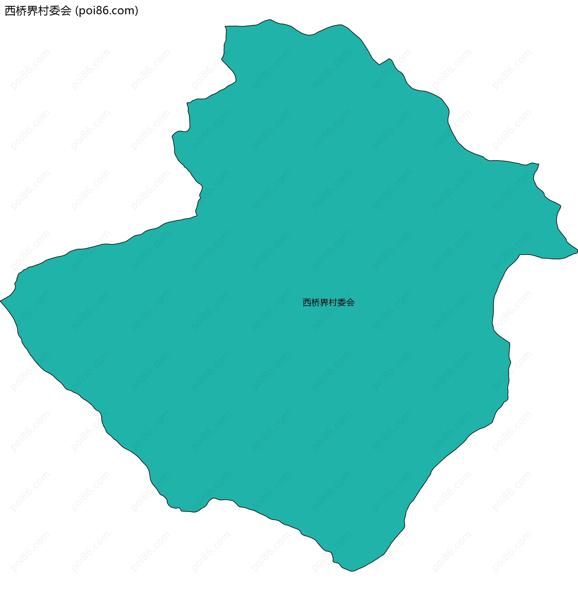 西桥界村委会边界地图