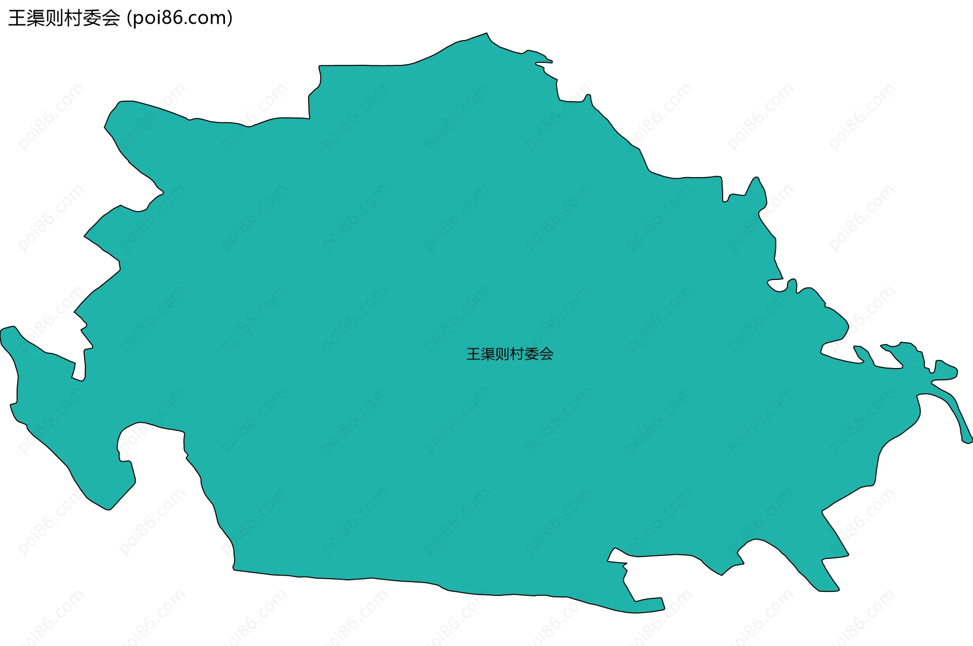 王渠则村委会边界地图