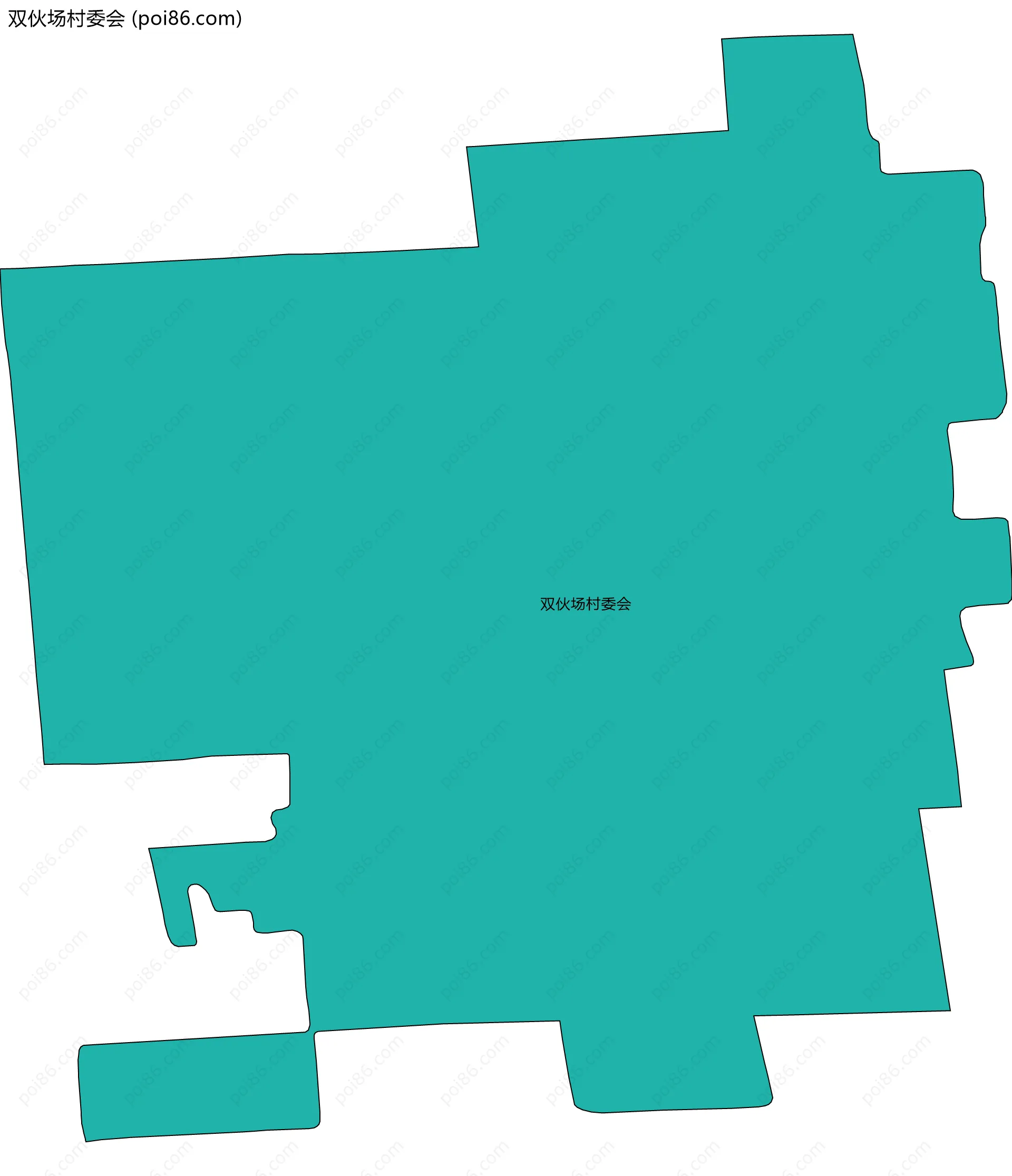 双伙场村委会边界地图