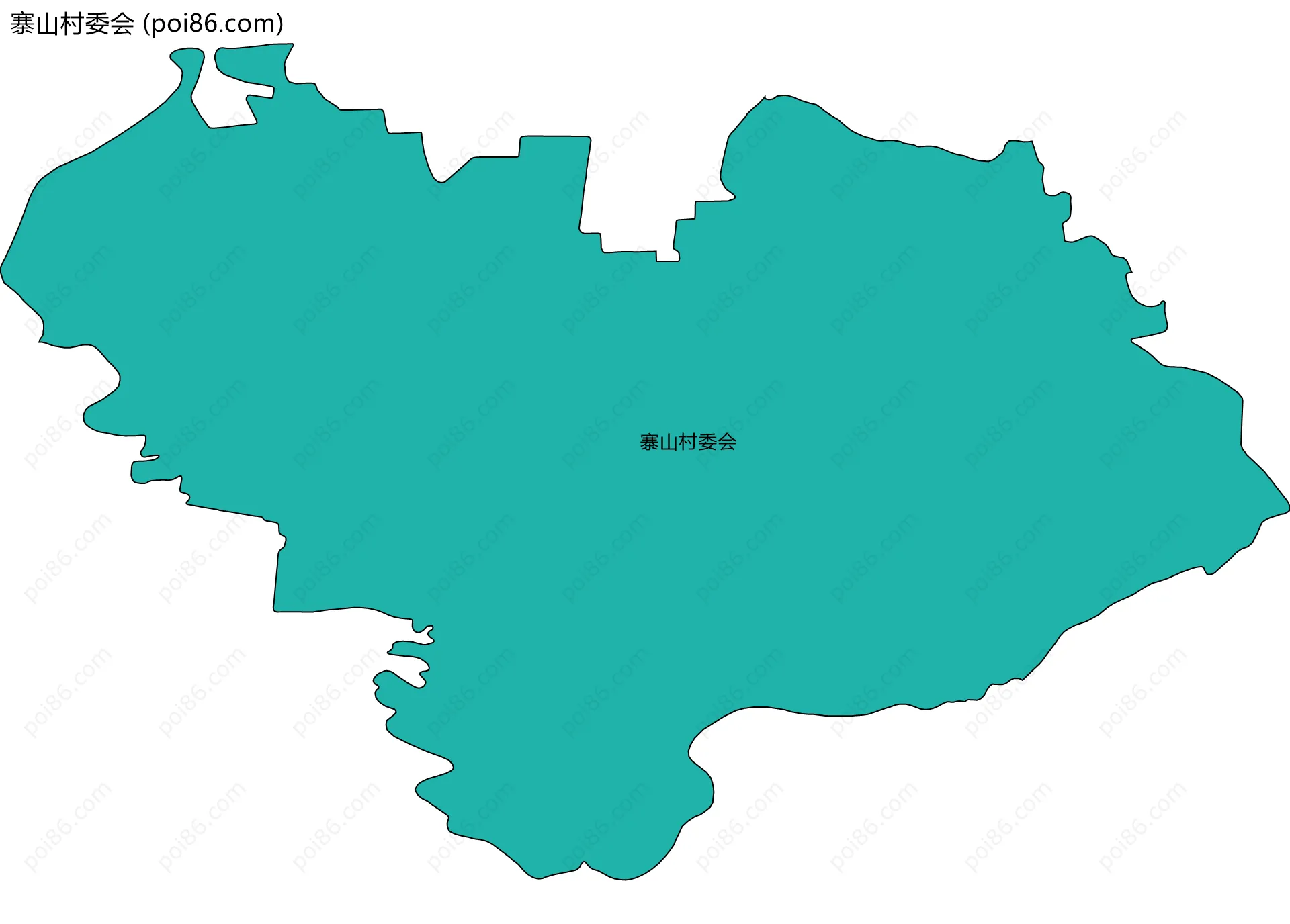 寨山村委会边界地图