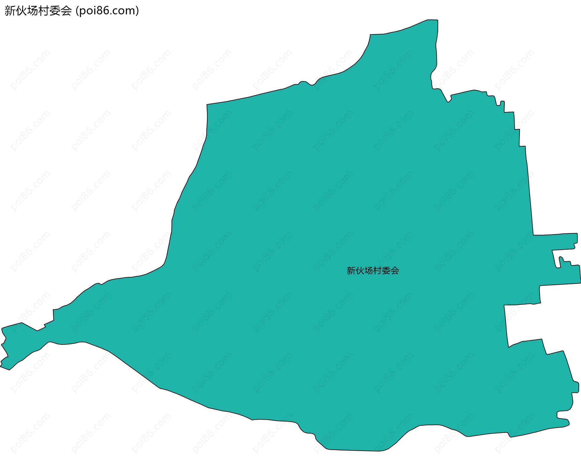 新伙场村委会边界地图