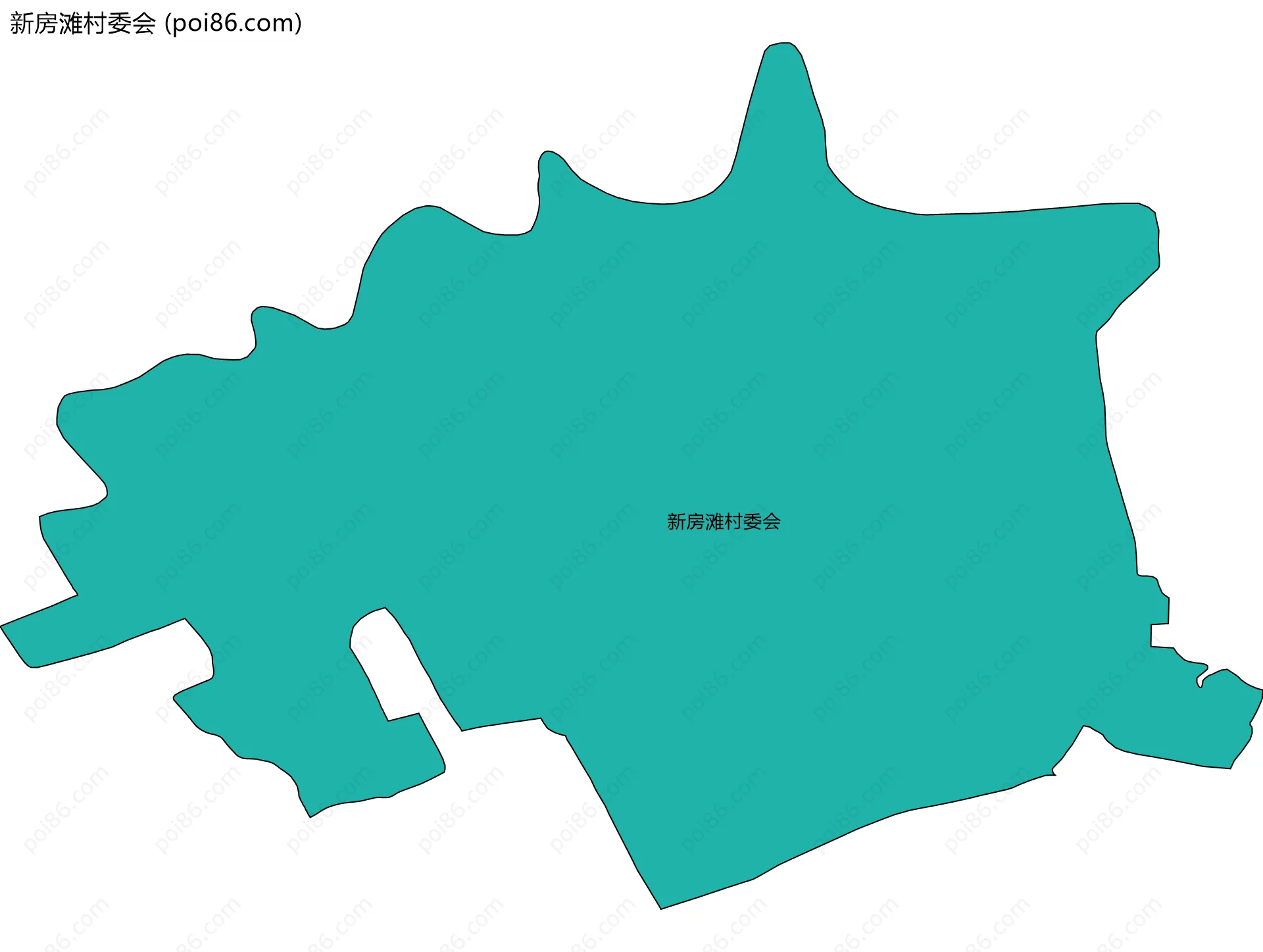 新房滩村委会边界地图