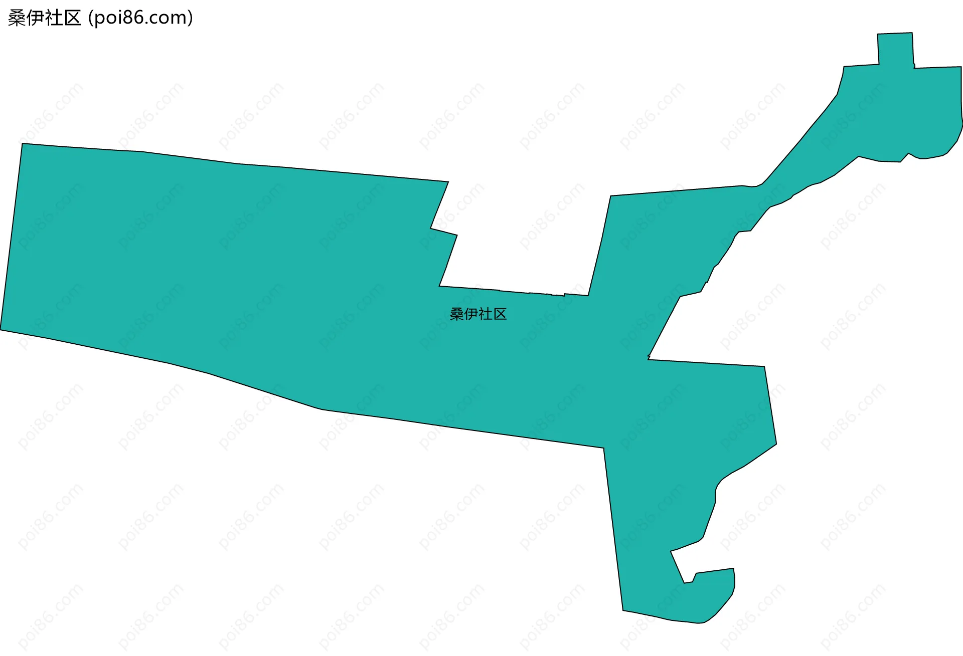 桑伊社区边界地图