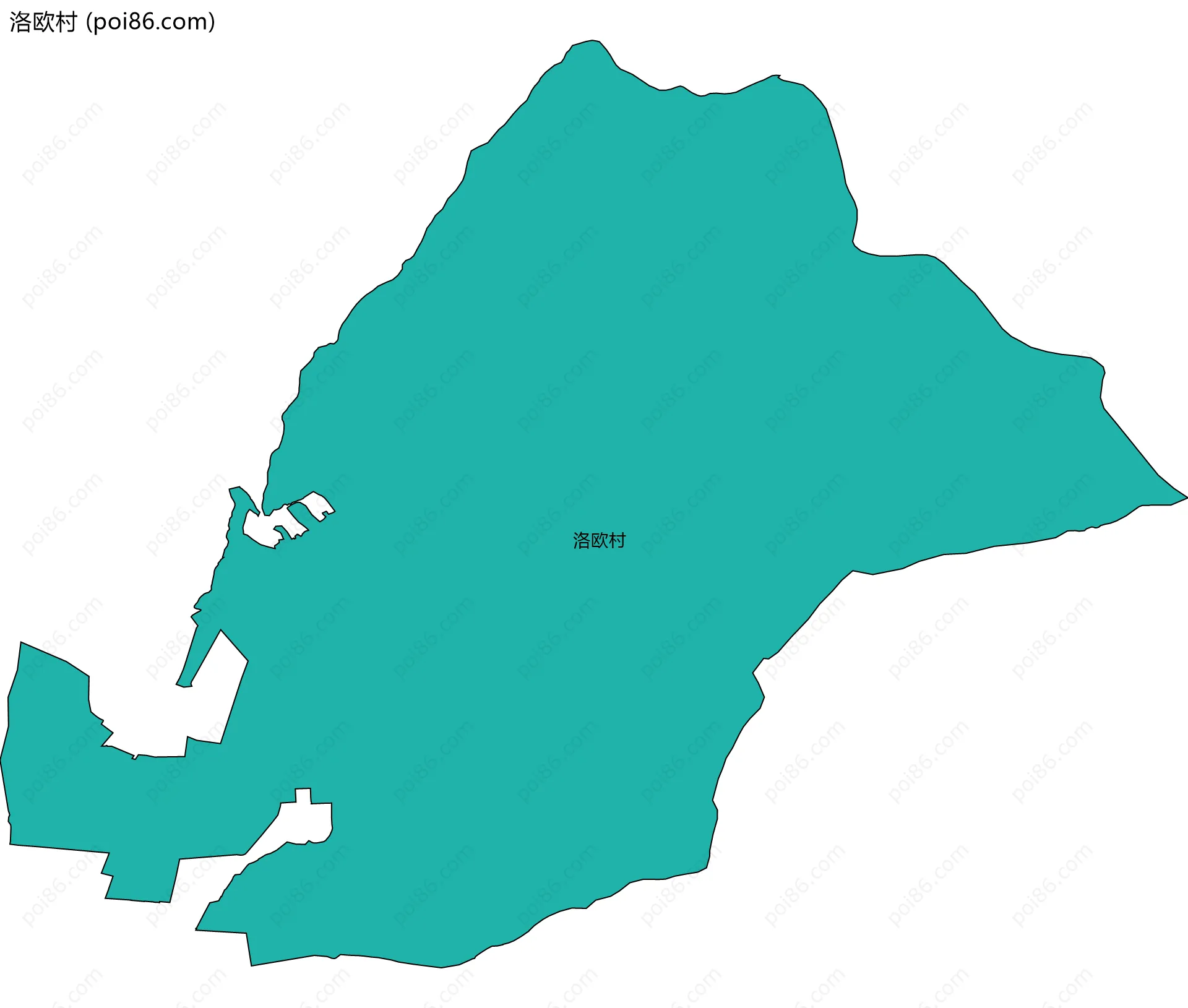 洛欧村边界地图