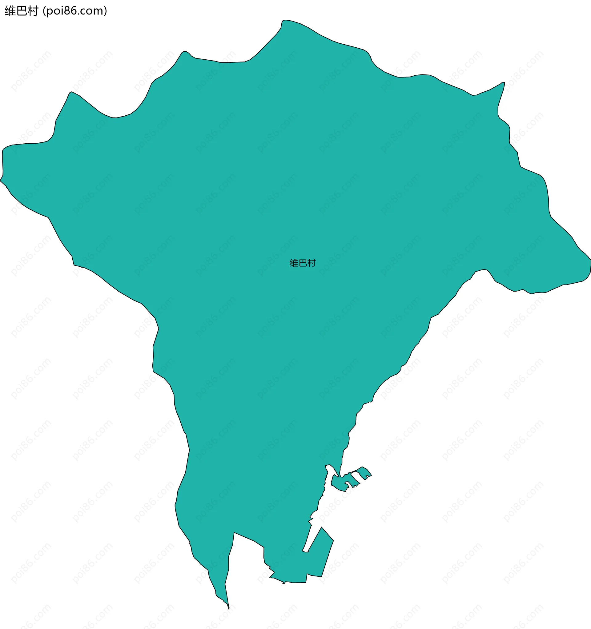 维巴村边界地图