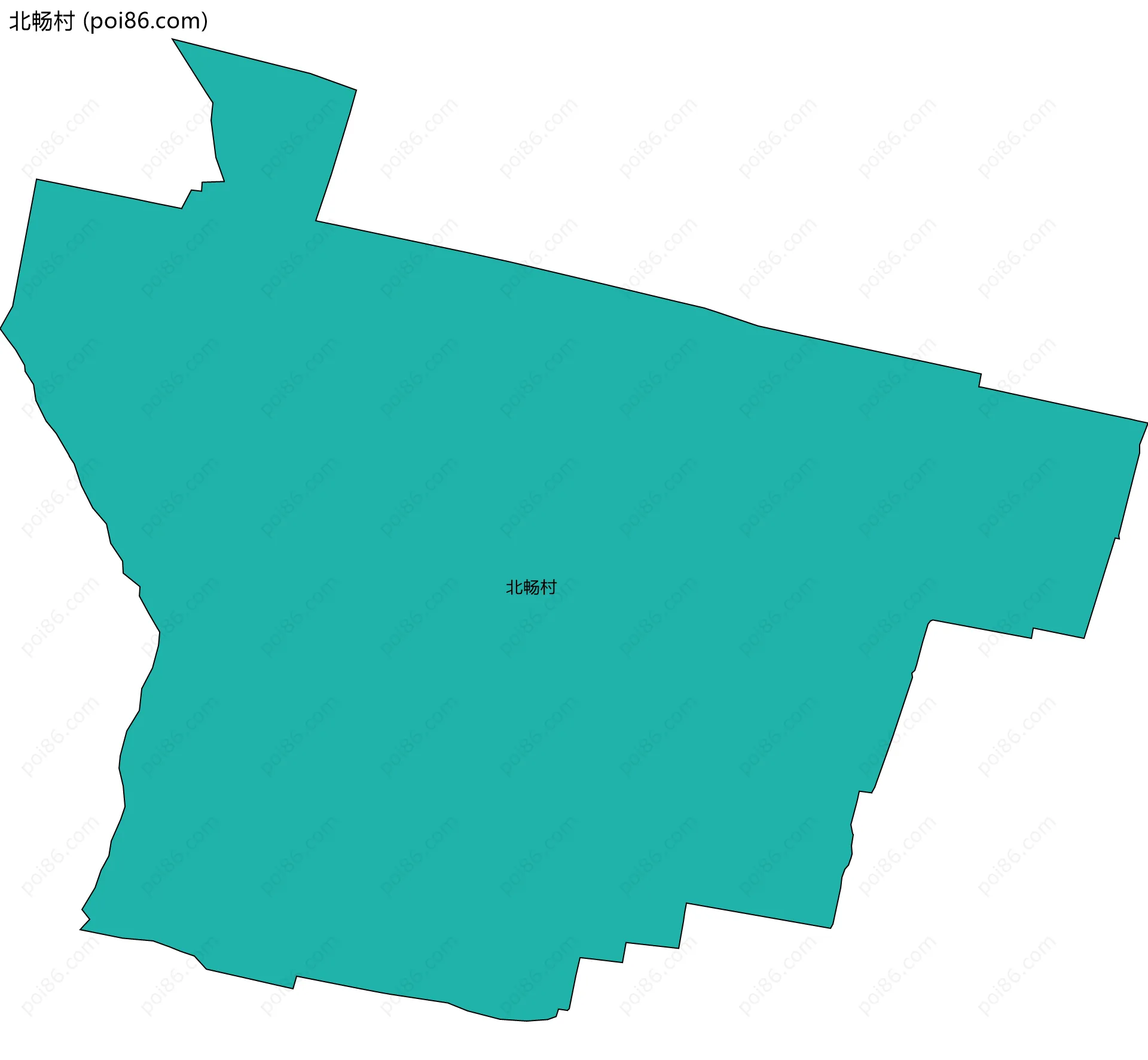 北畅村边界地图