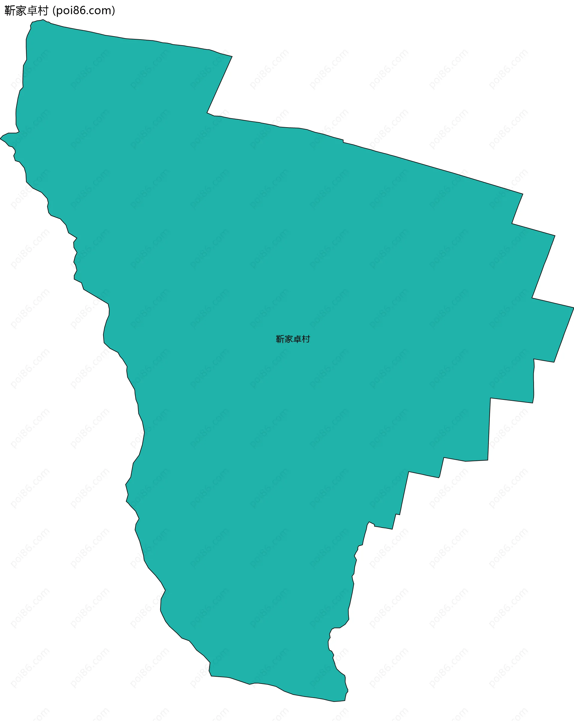 靳家卓村边界地图