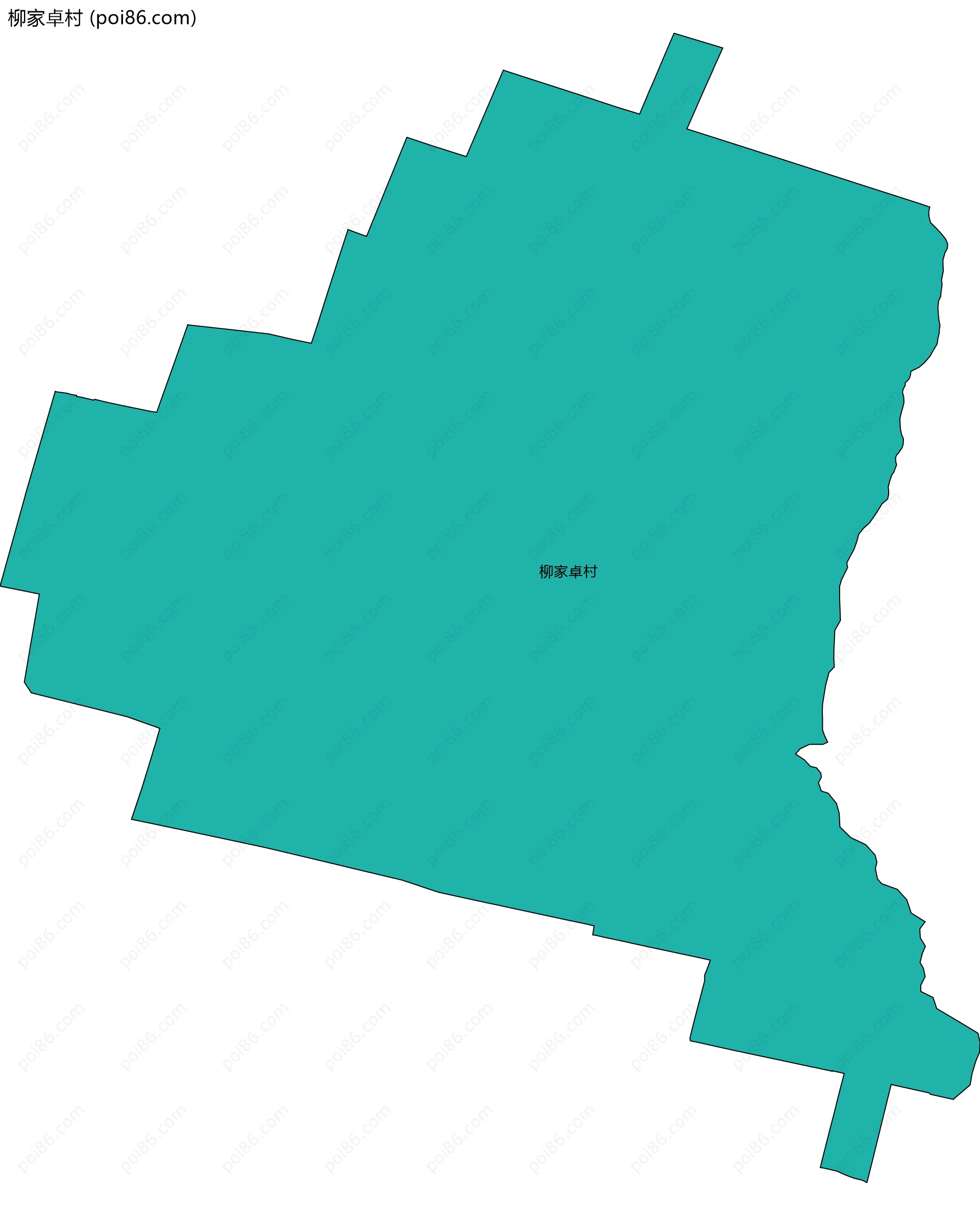 柳家卓村边界地图