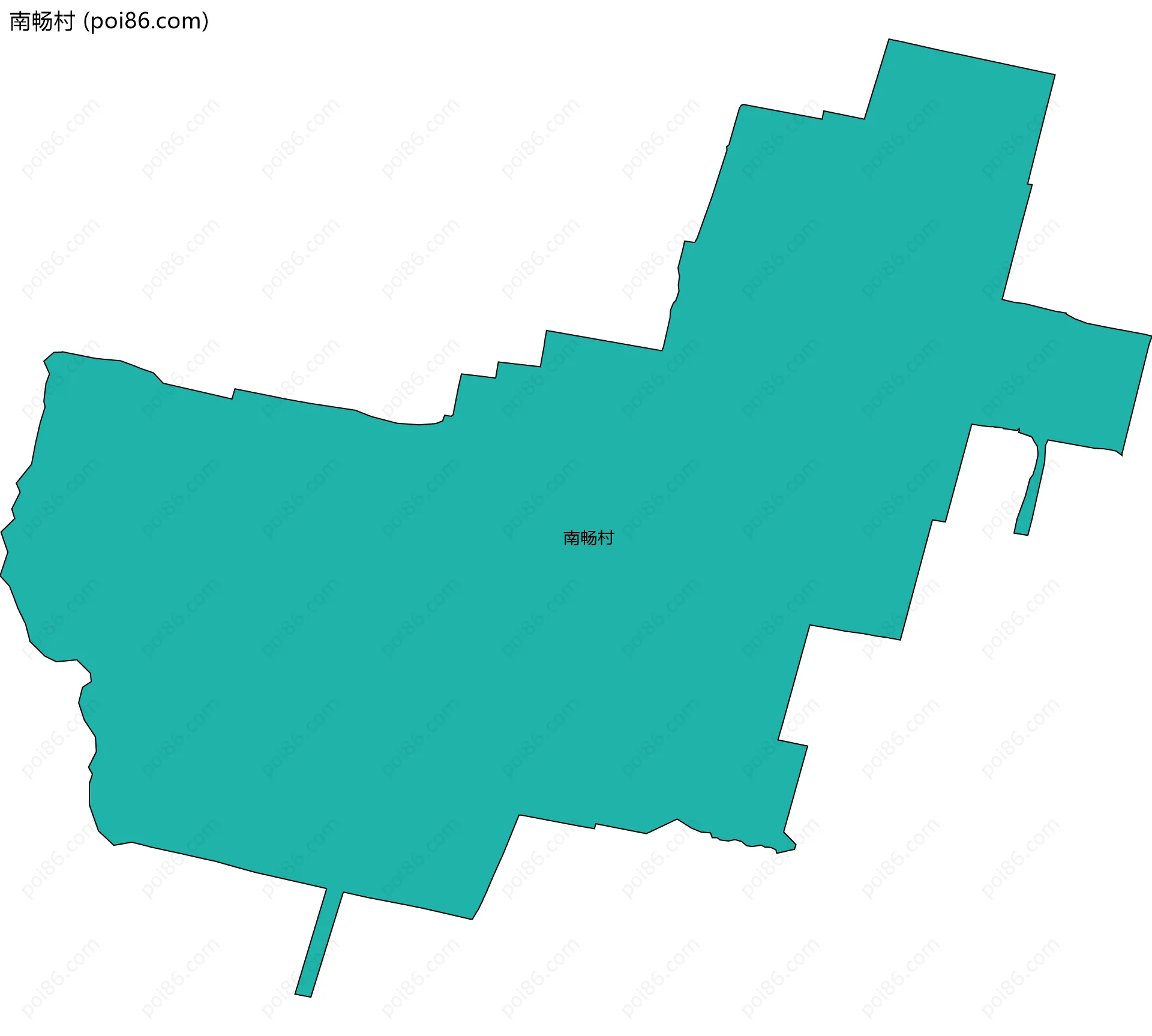 南畅村边界地图