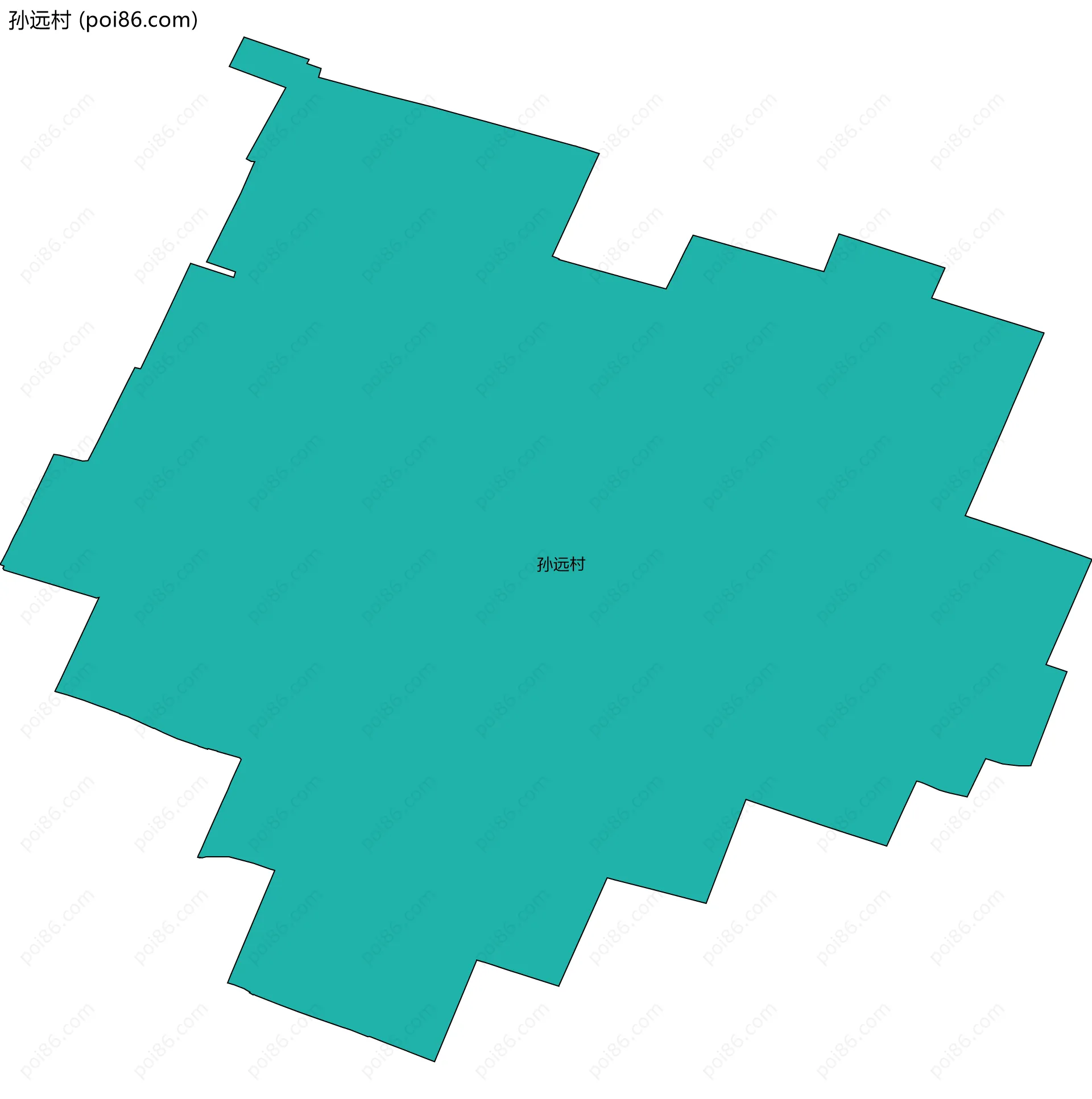 孙远村边界地图