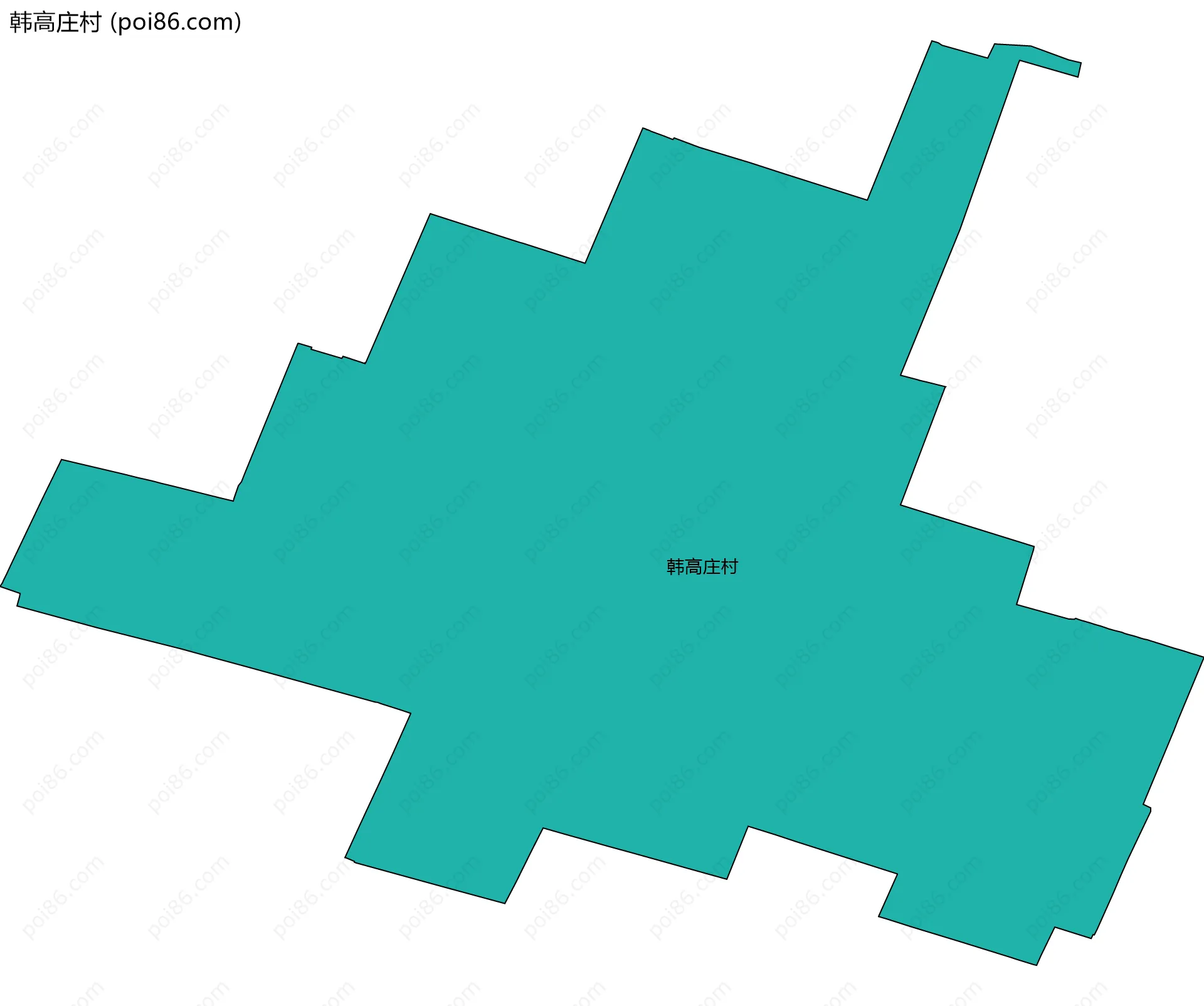 韩高庄村边界地图