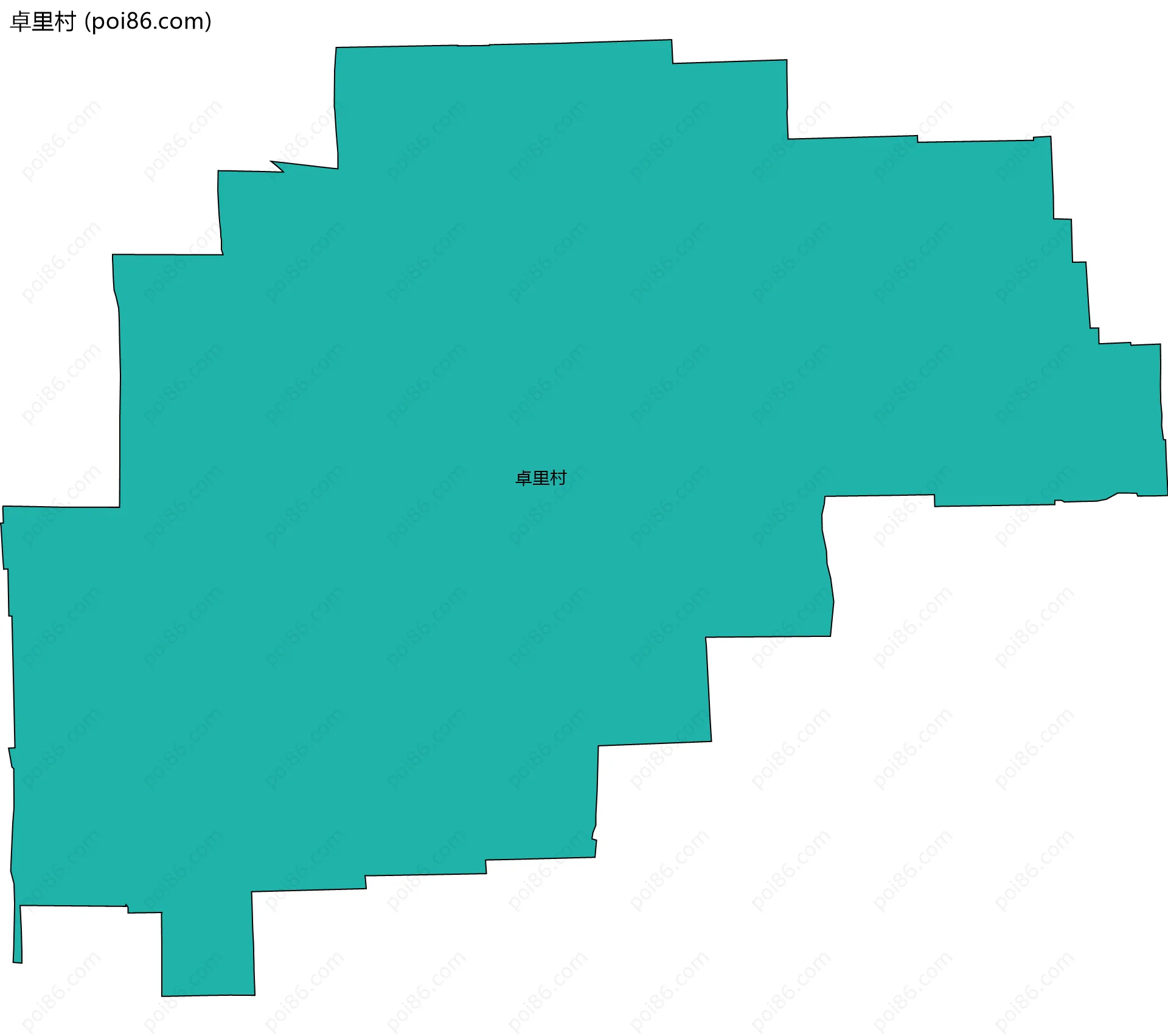 卓里村边界地图