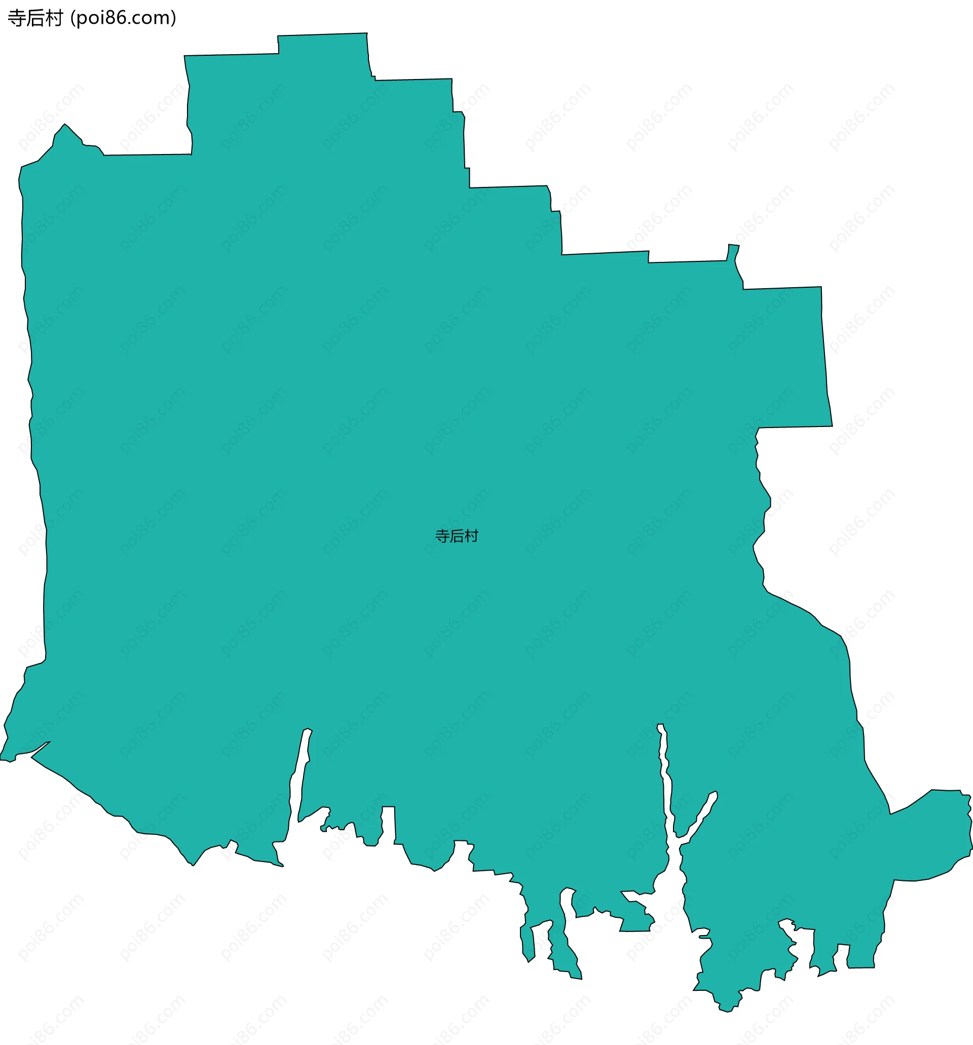 寺后村边界地图