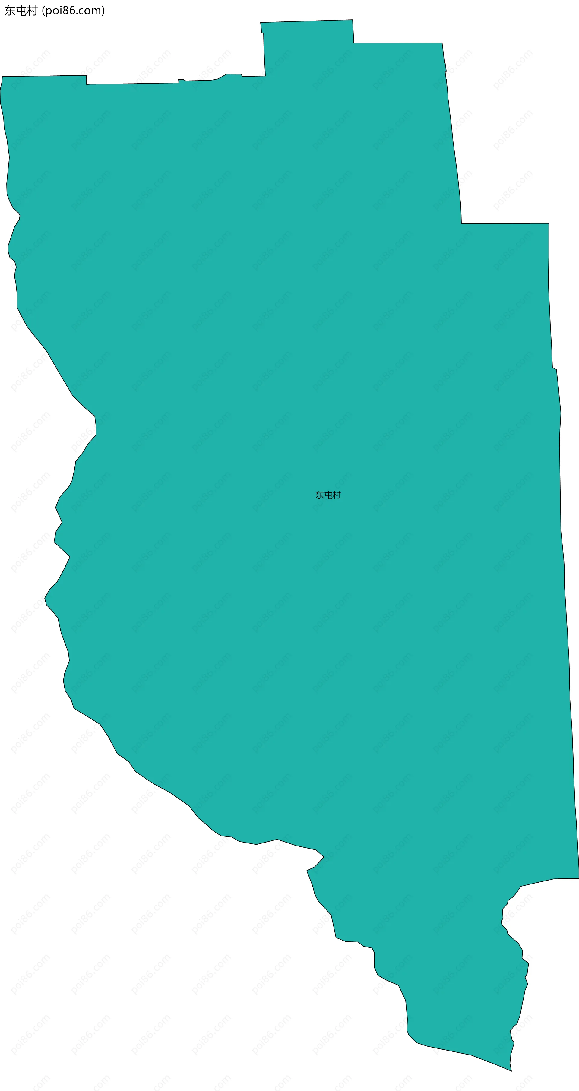 东屯村边界地图