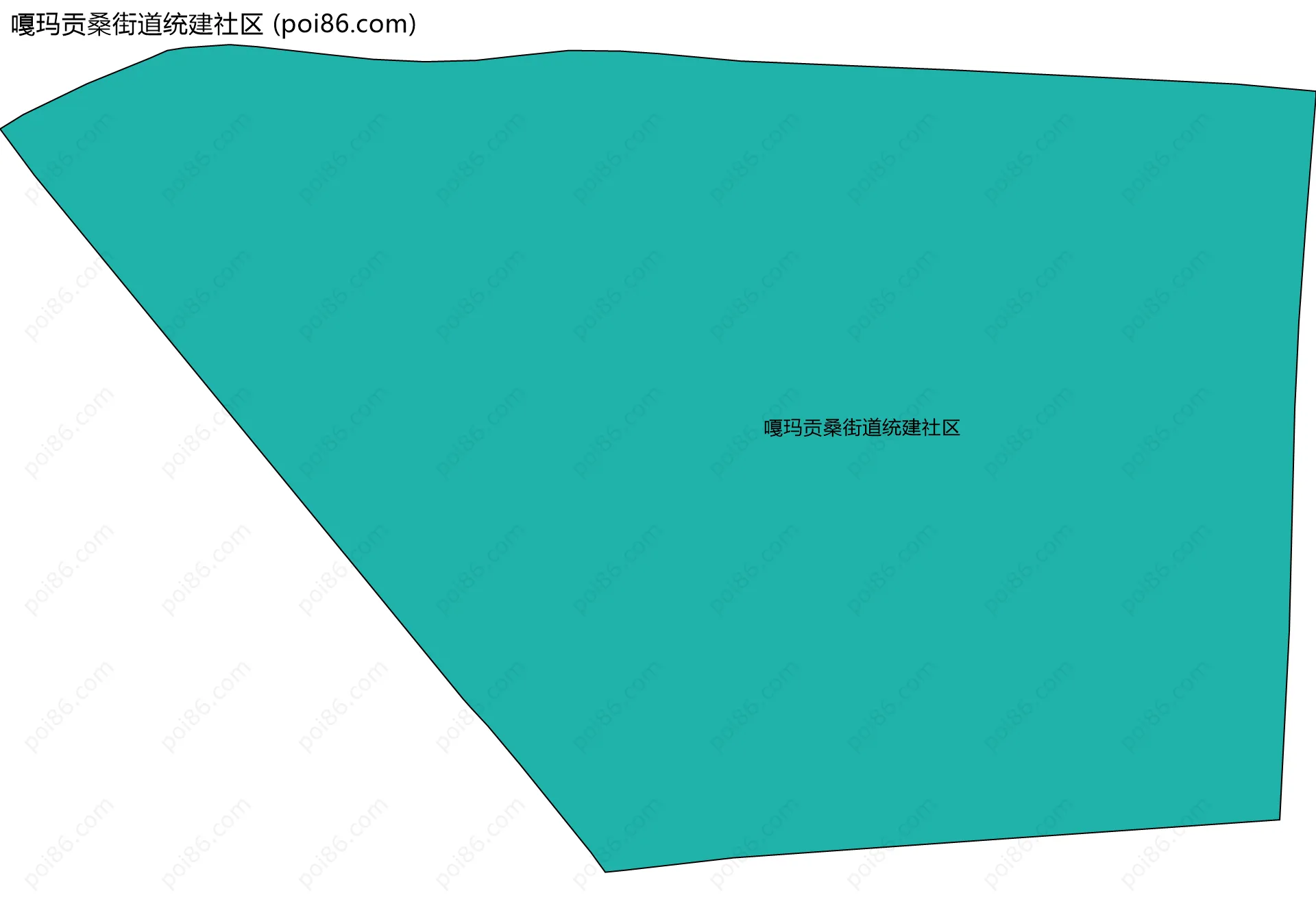嘎玛贡桑街道统建社区边界地图