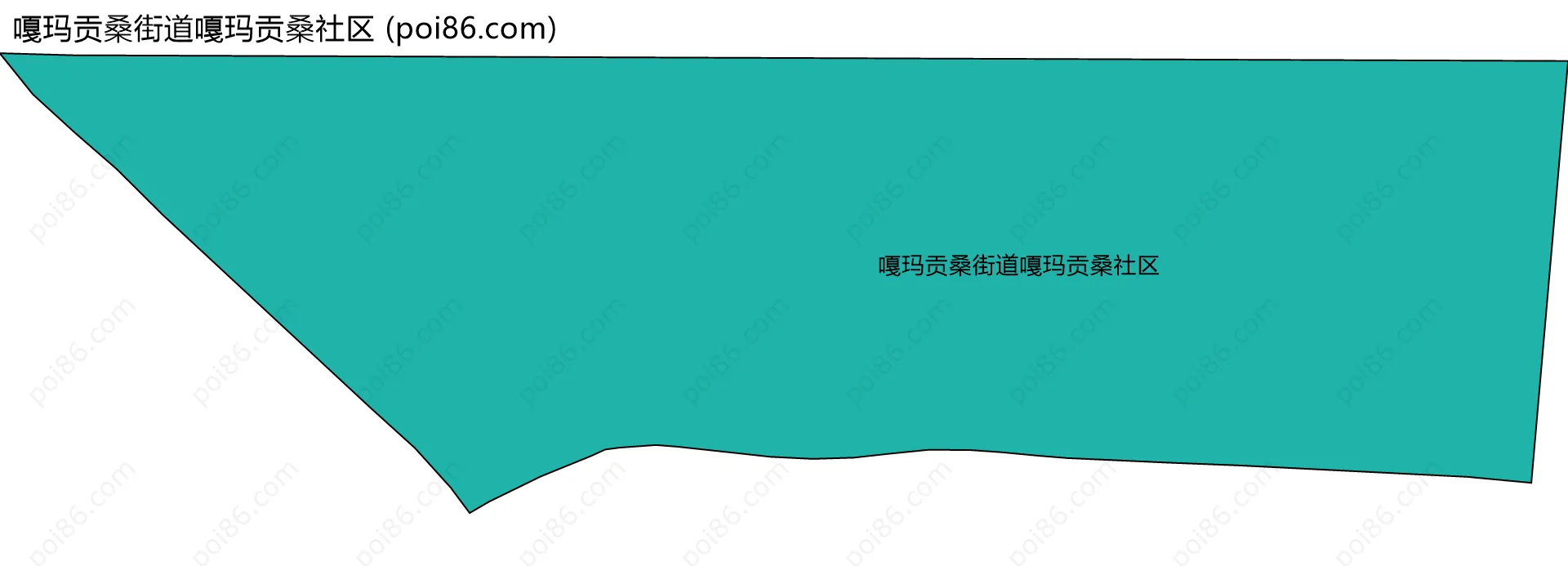 嘎玛贡桑街道嘎玛贡桑社区边界地图