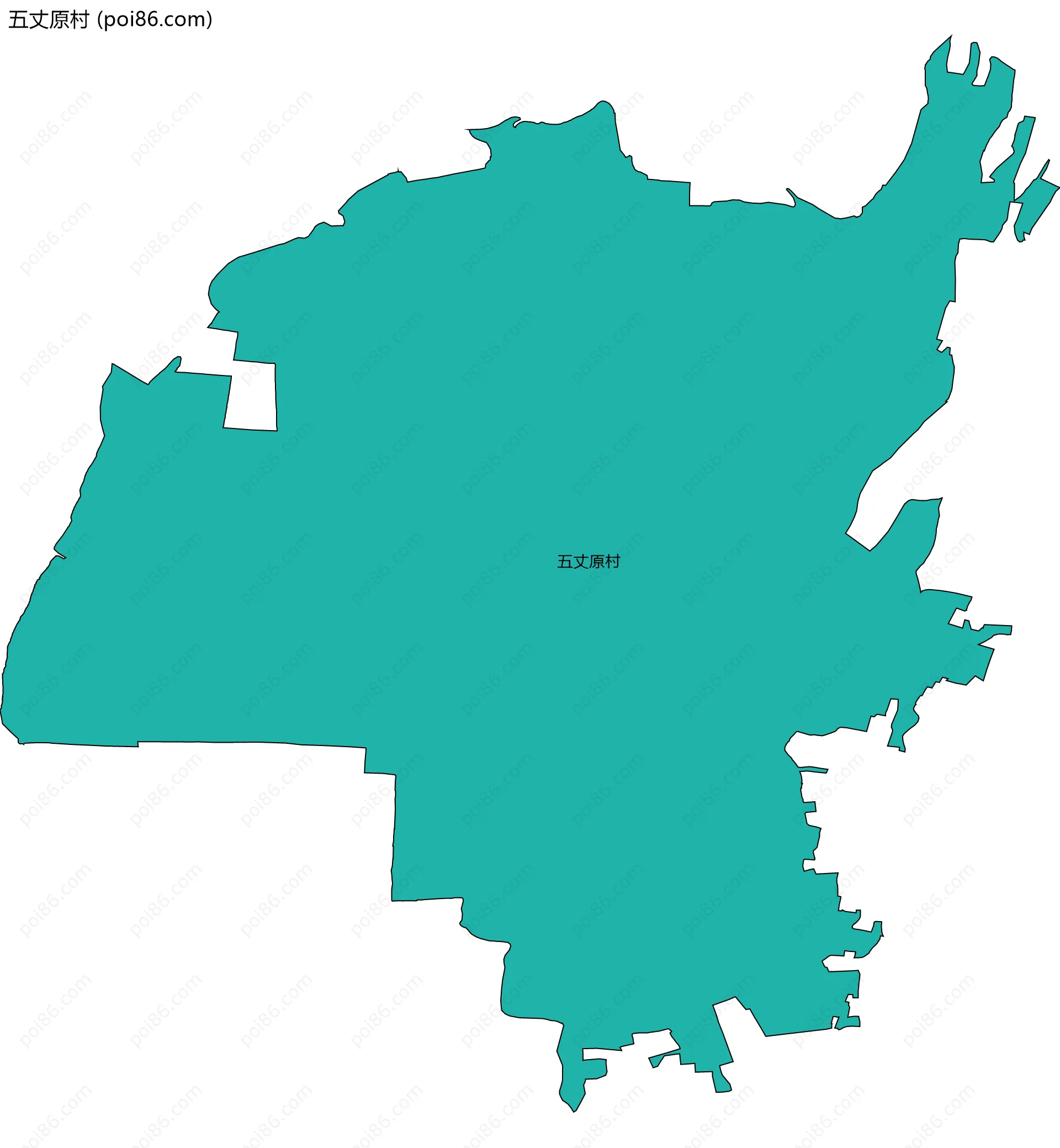 五丈原村边界地图