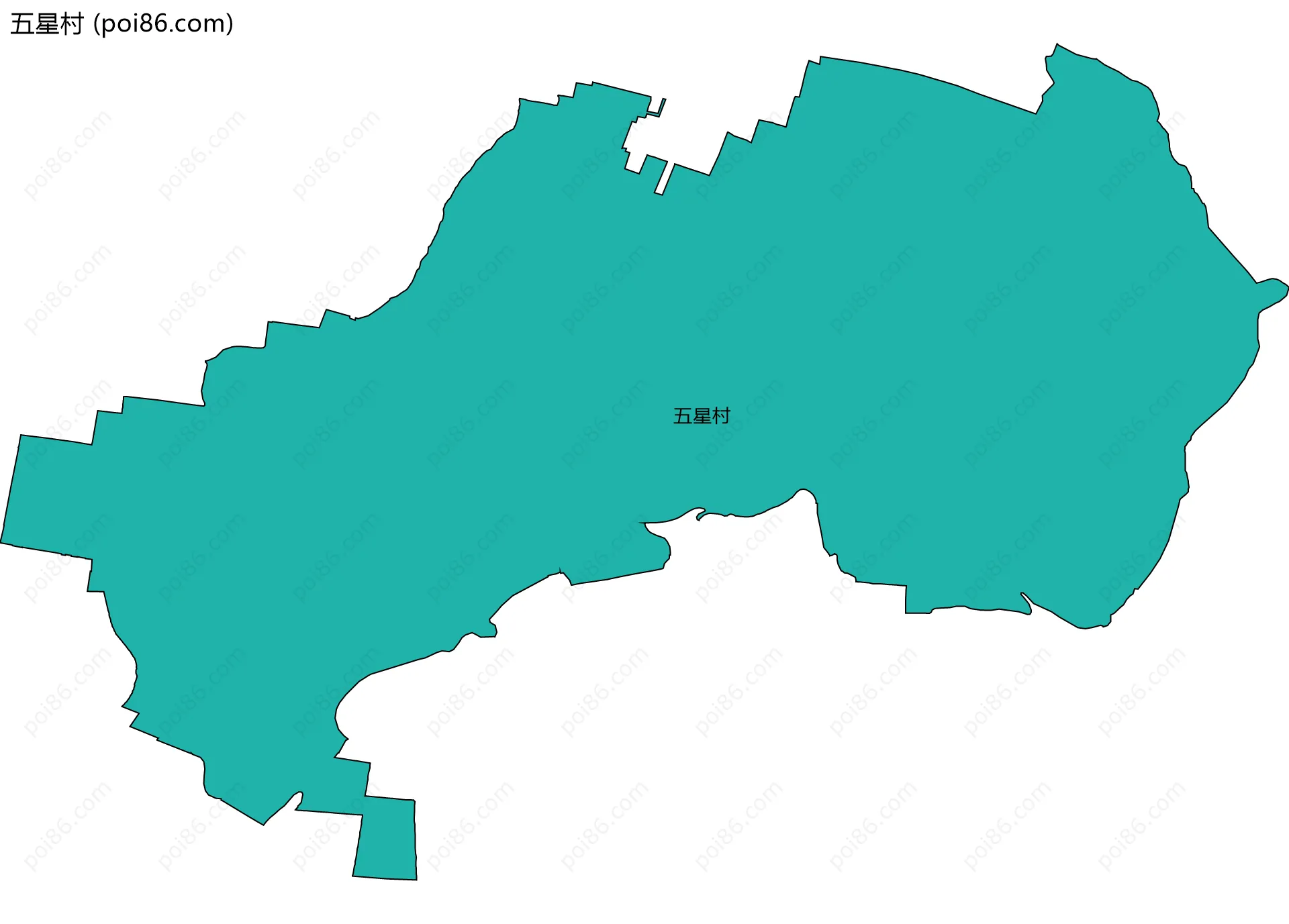 五星村边界地图
