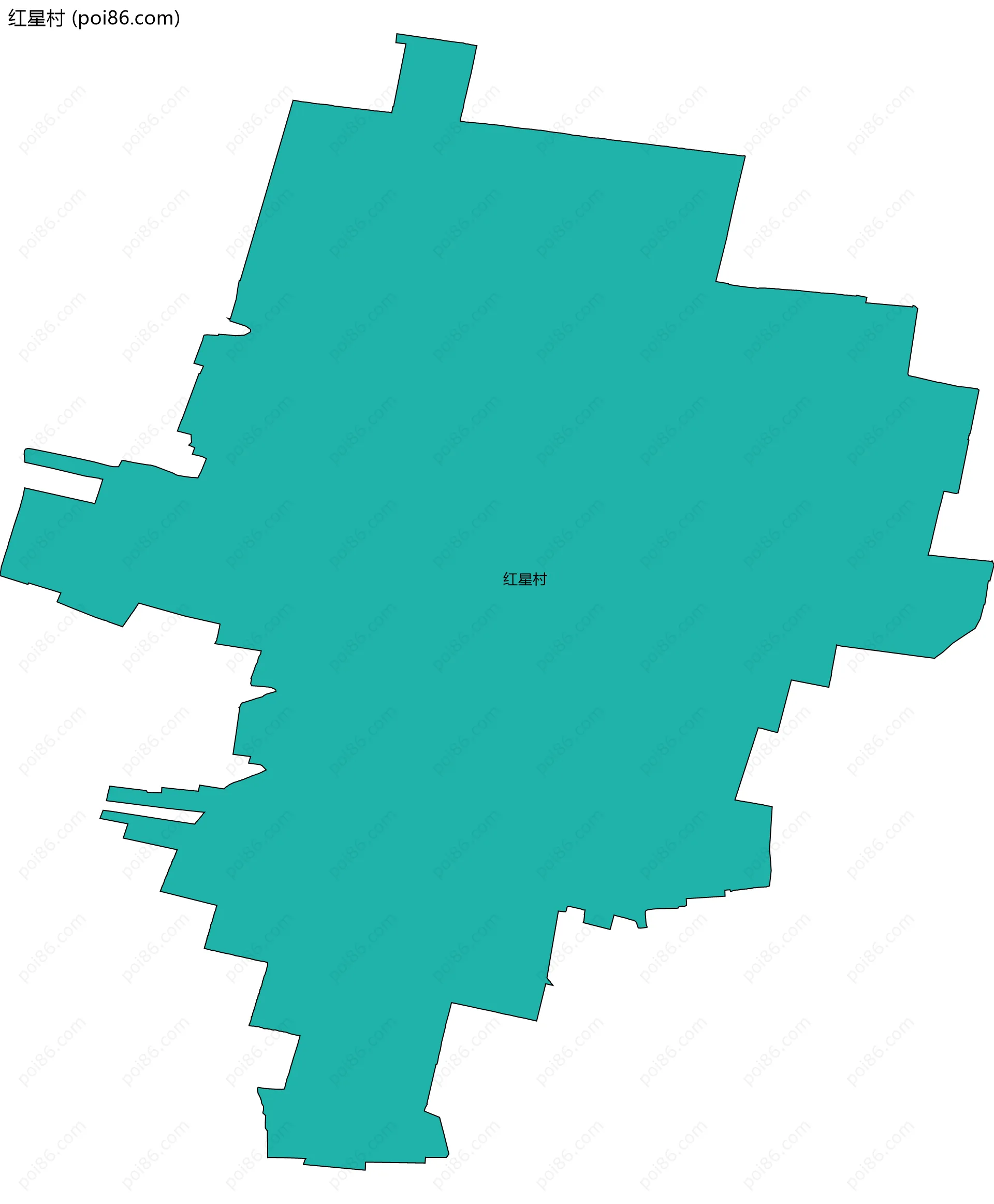 红星村边界地图