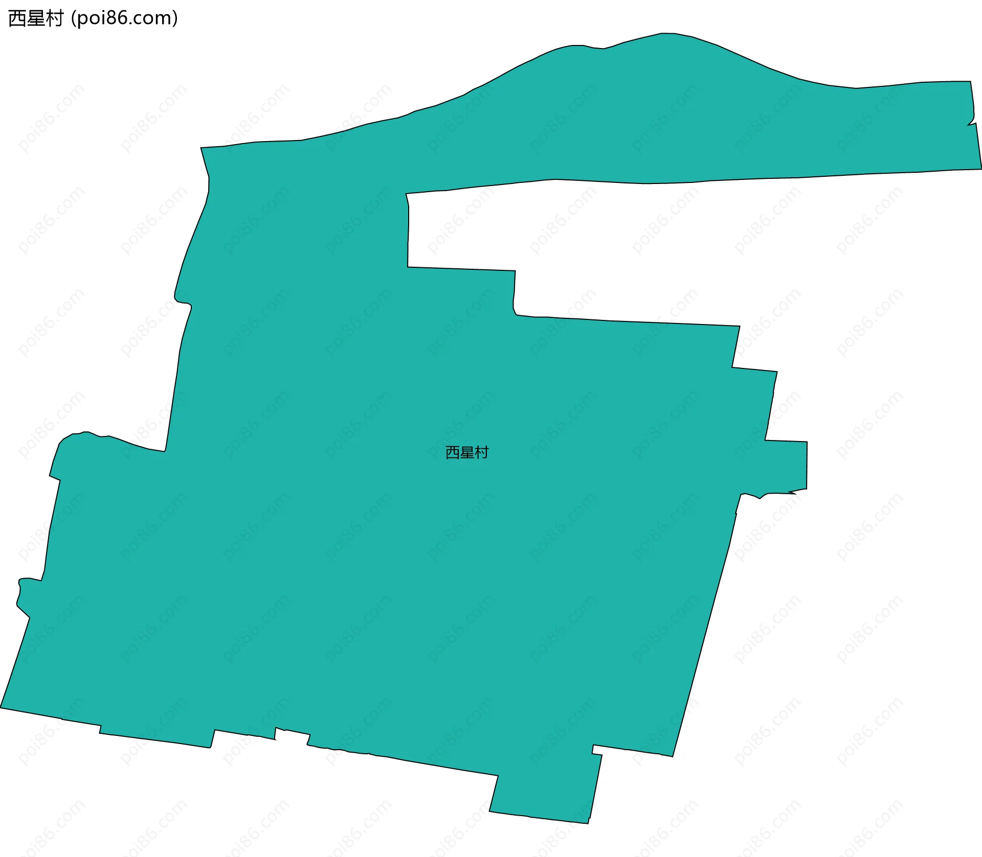 西星村边界地图