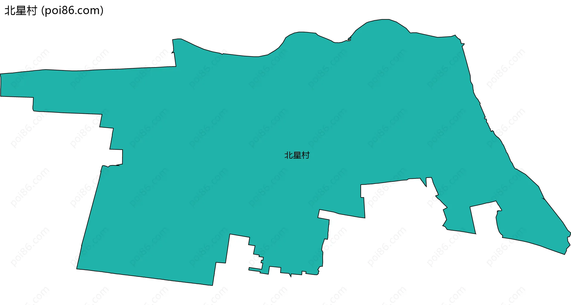 北星村边界地图