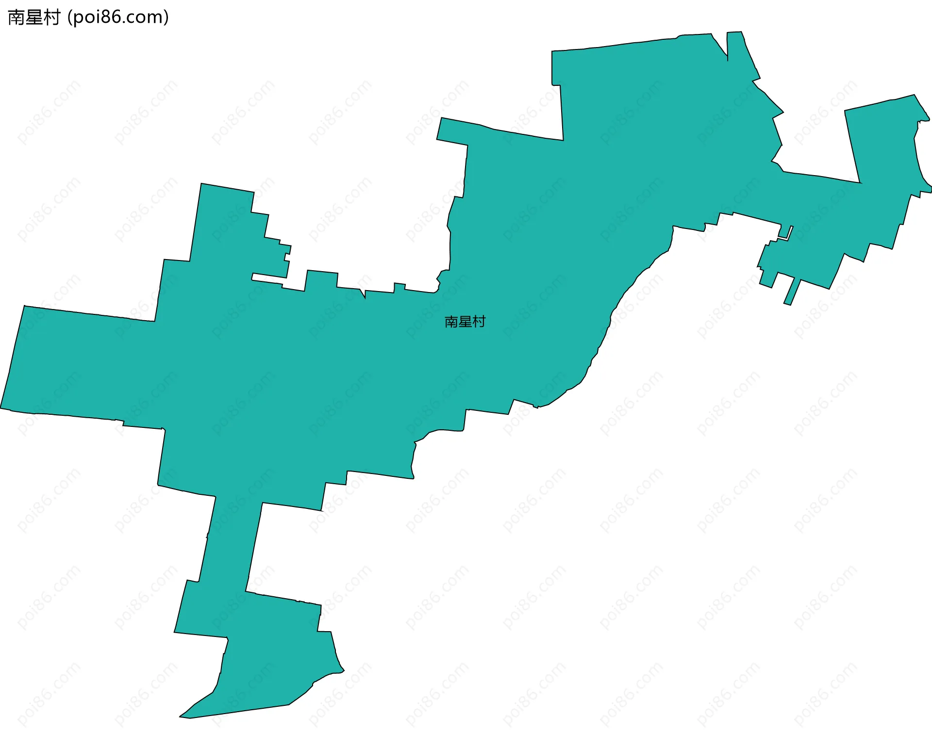 南星村边界地图