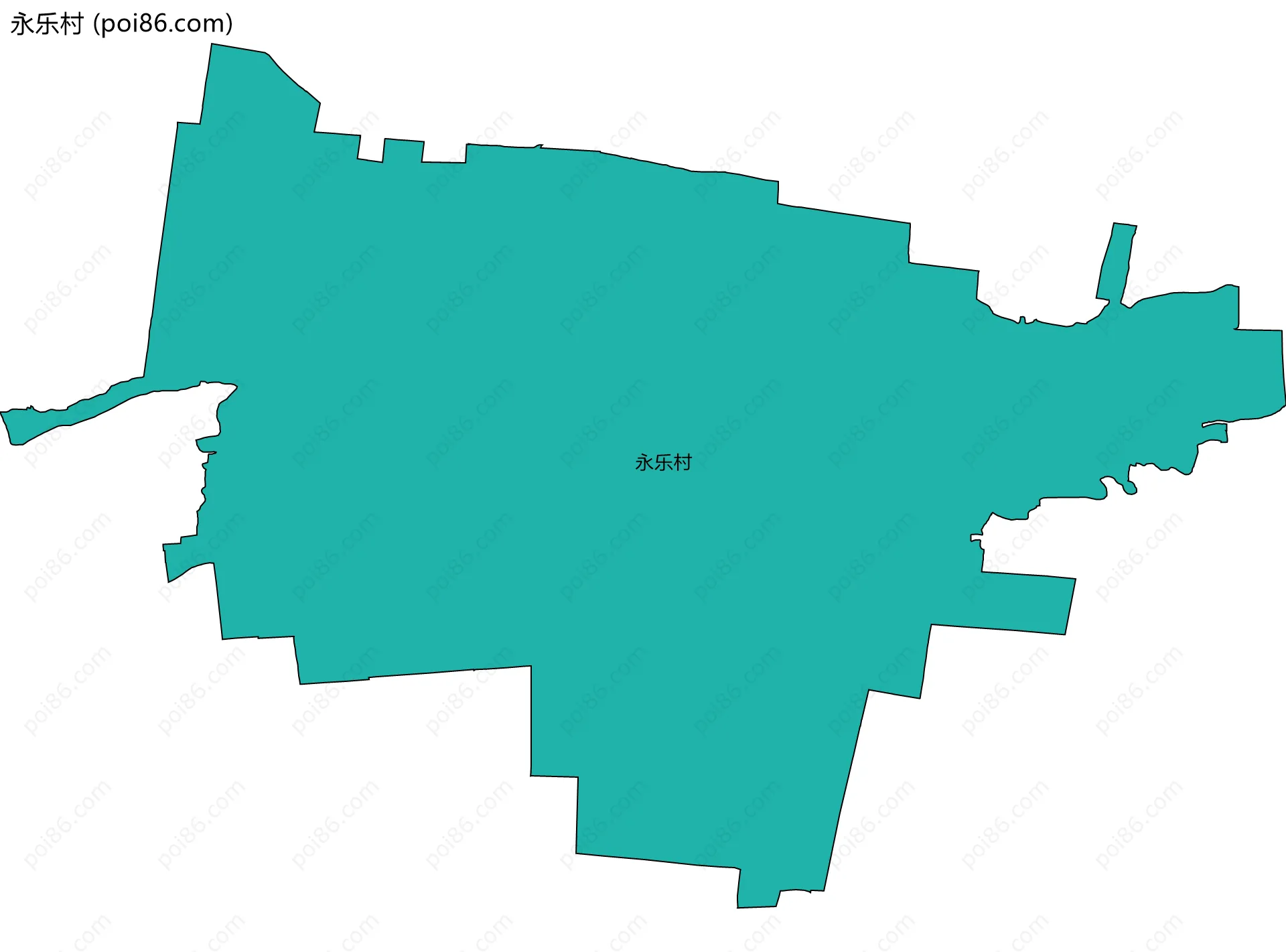 永乐村边界地图