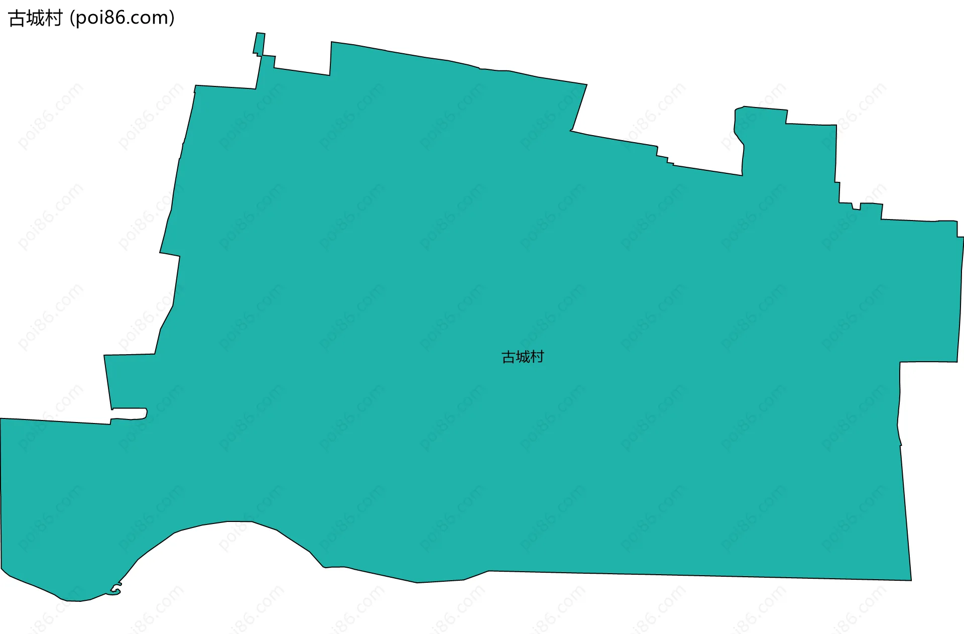 古城村边界地图