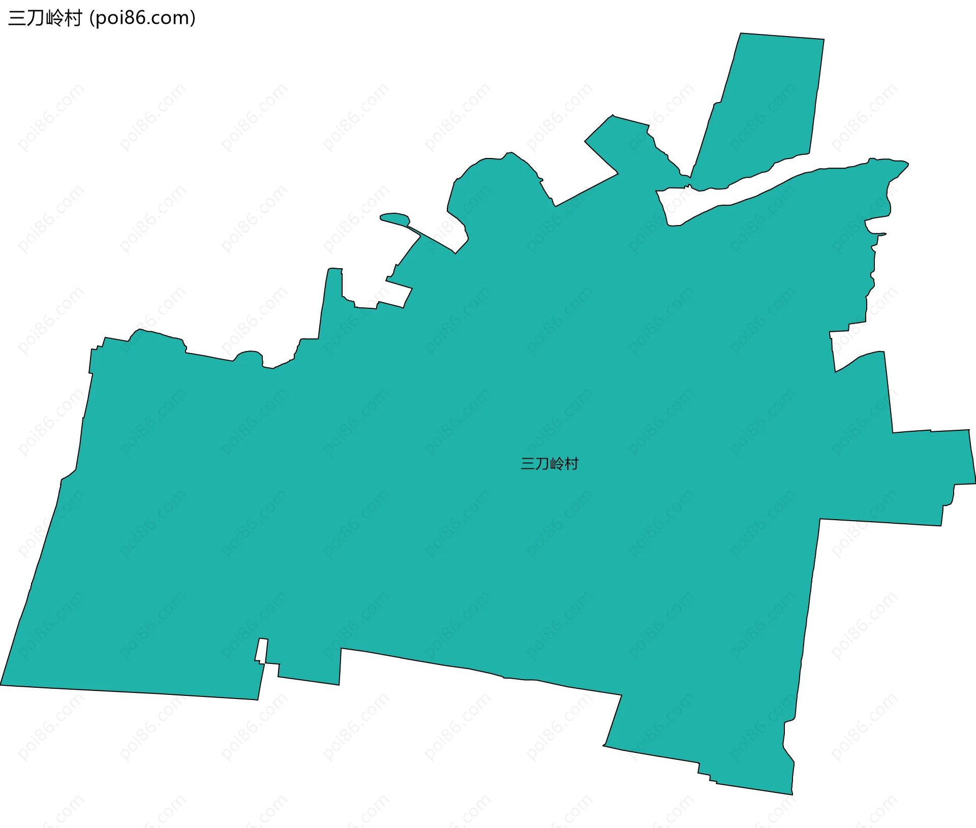三刀岭村边界地图